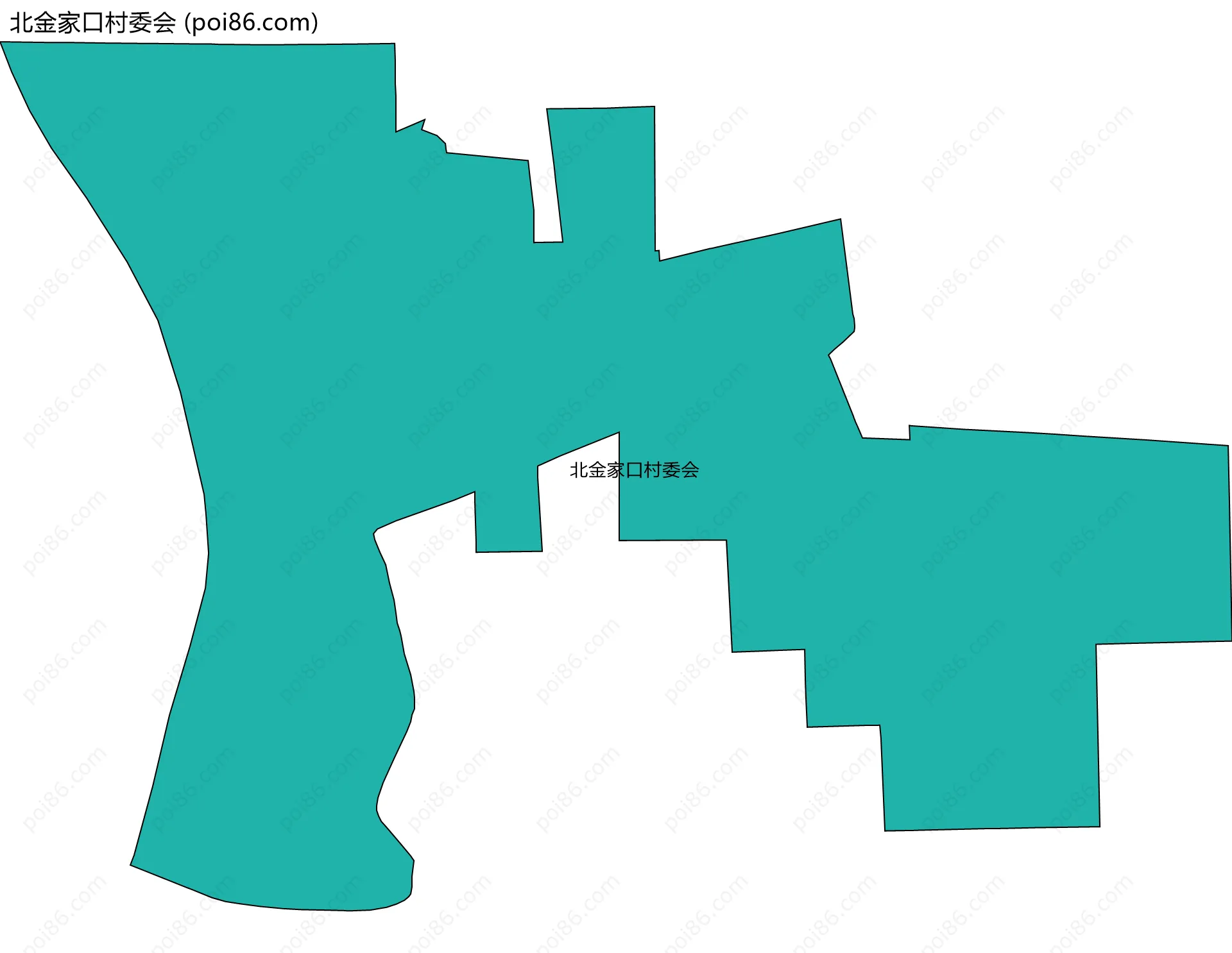 北金家口村委会边界地图