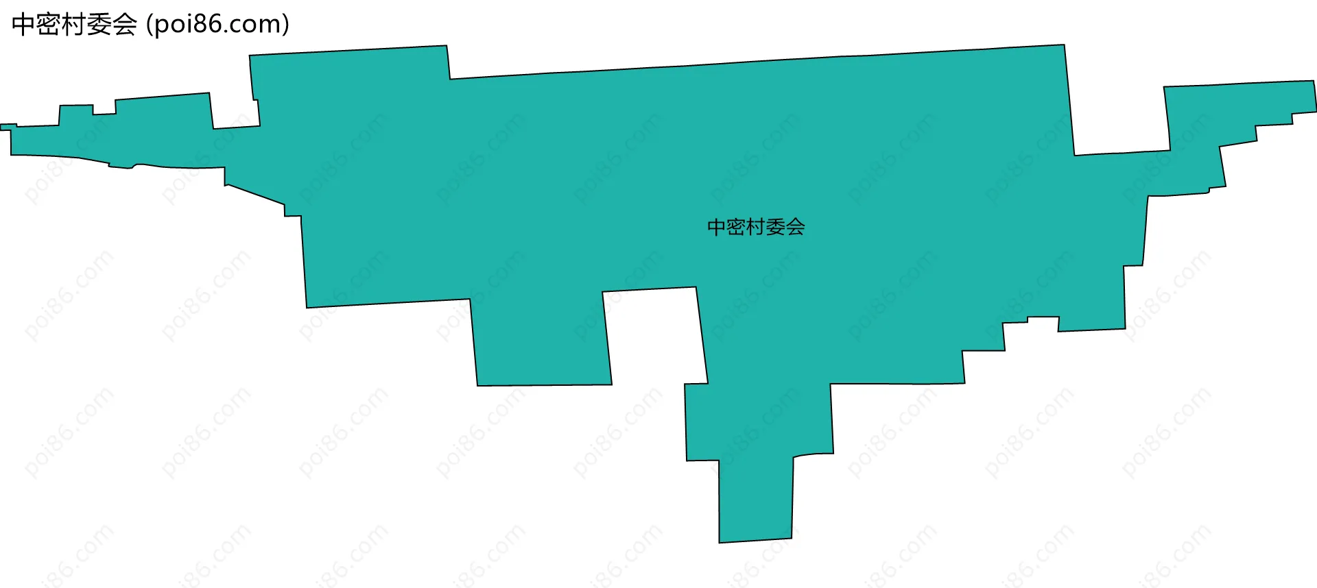 中密村委会边界地图