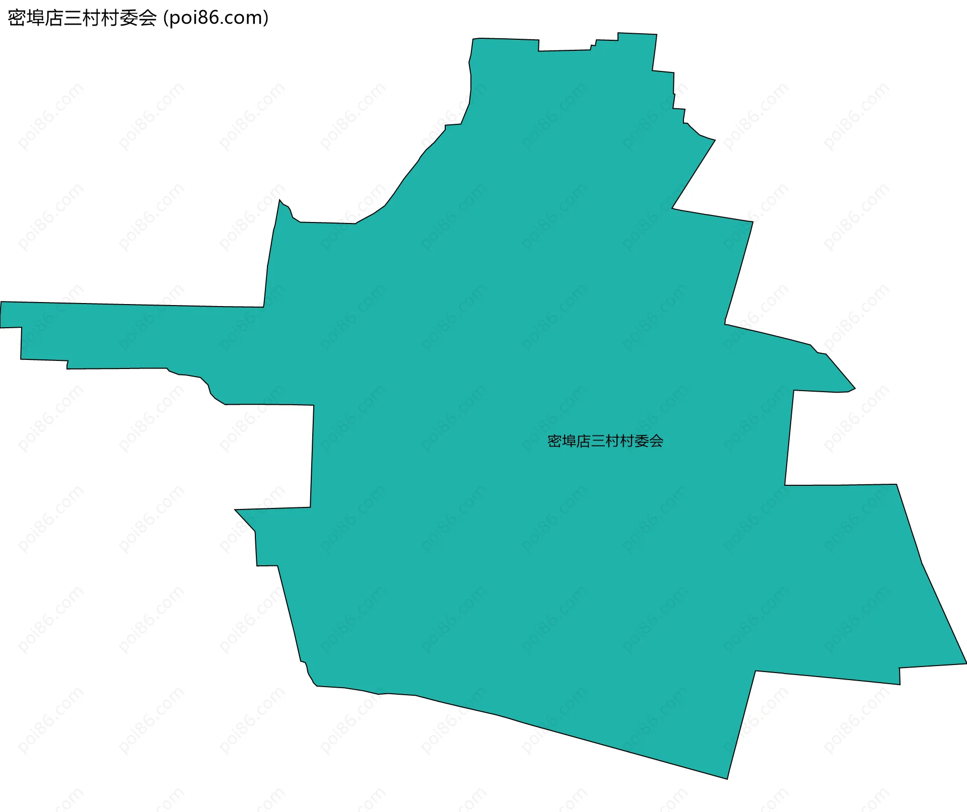 密埠店三村村委会边界地图