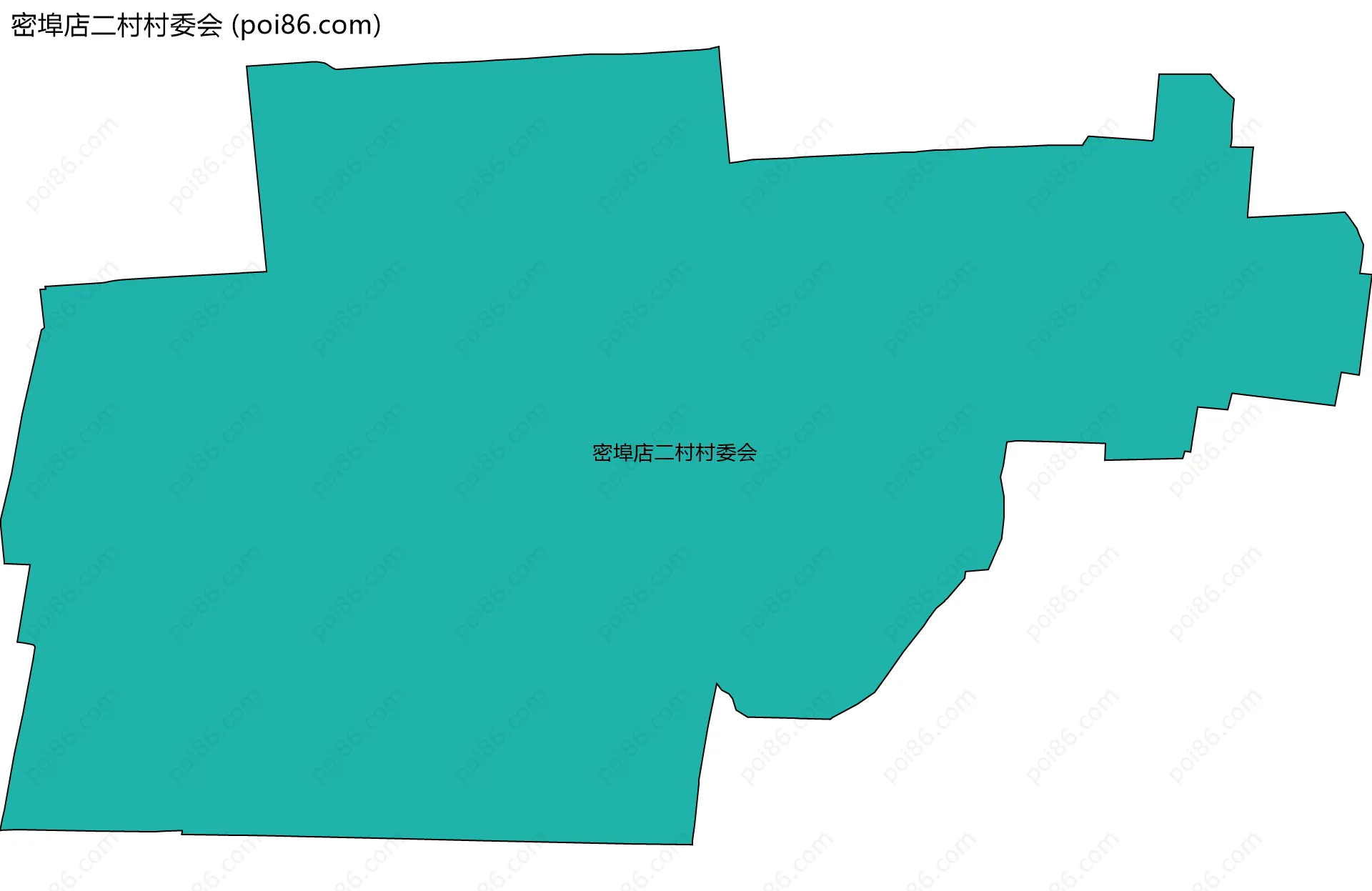 密埠店二村村委会边界地图