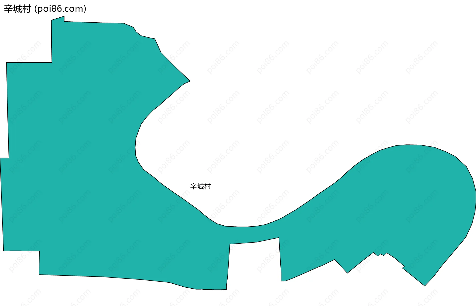 辛城村边界地图