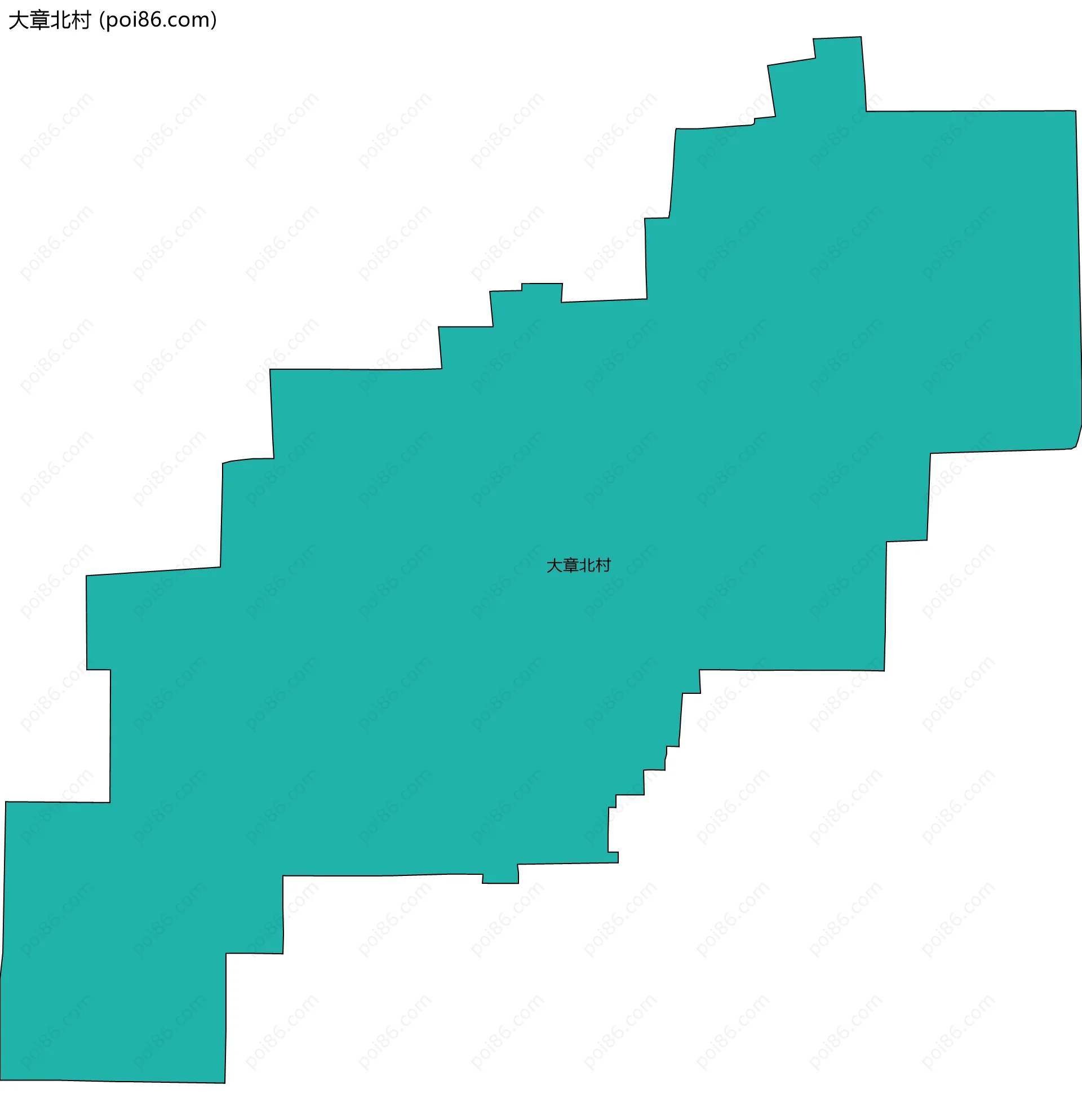 大章北村边界地图