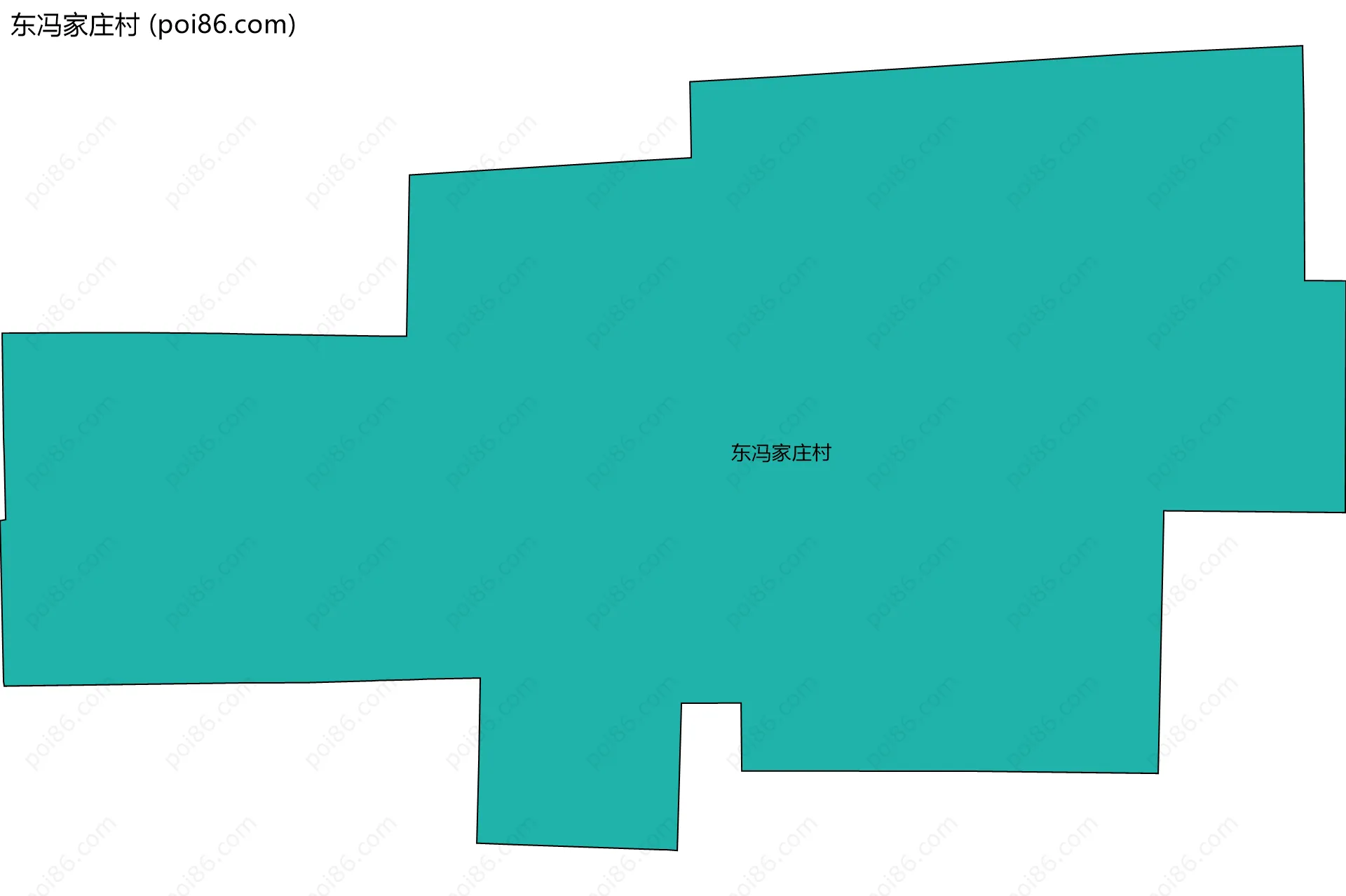 东冯家庄村边界地图