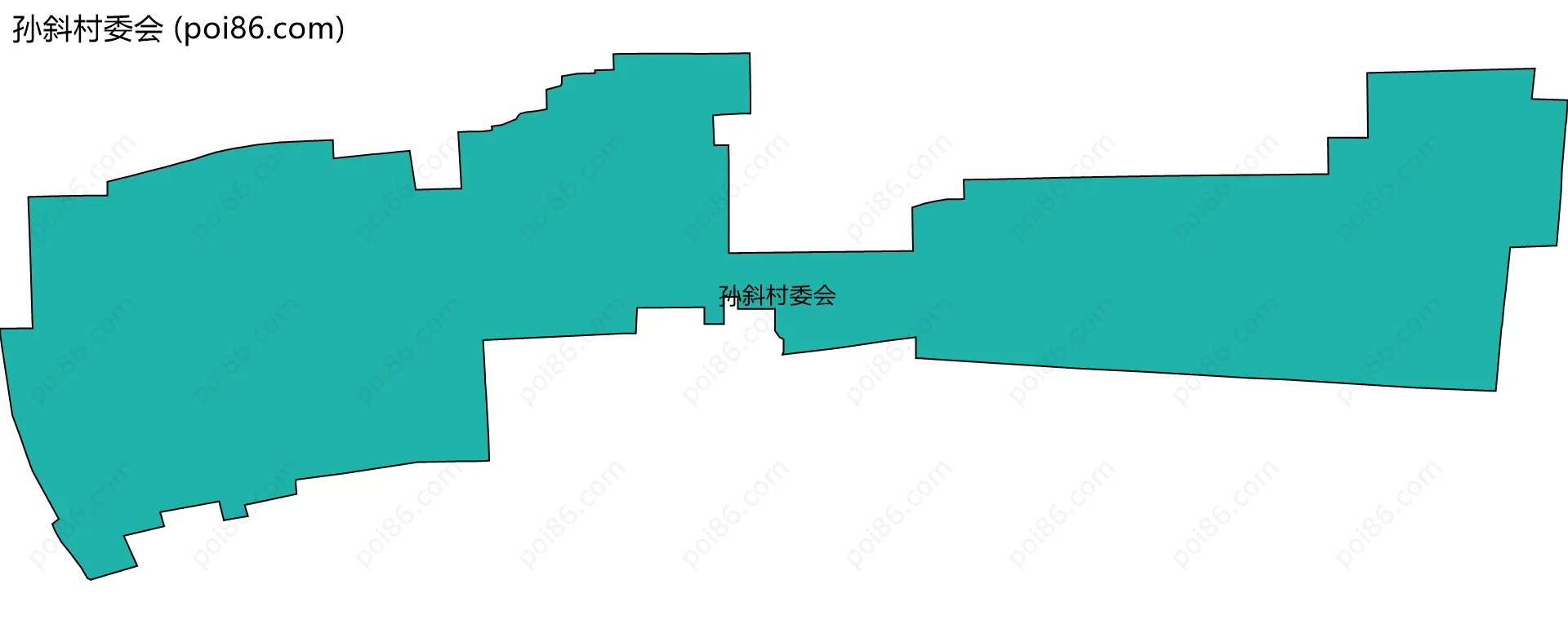 孙斜村委会边界地图