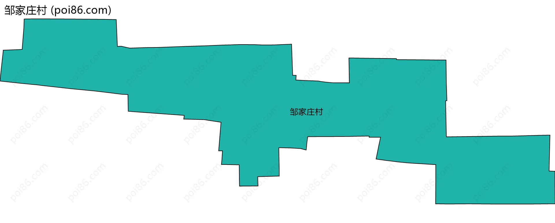 邹家庄村边界地图