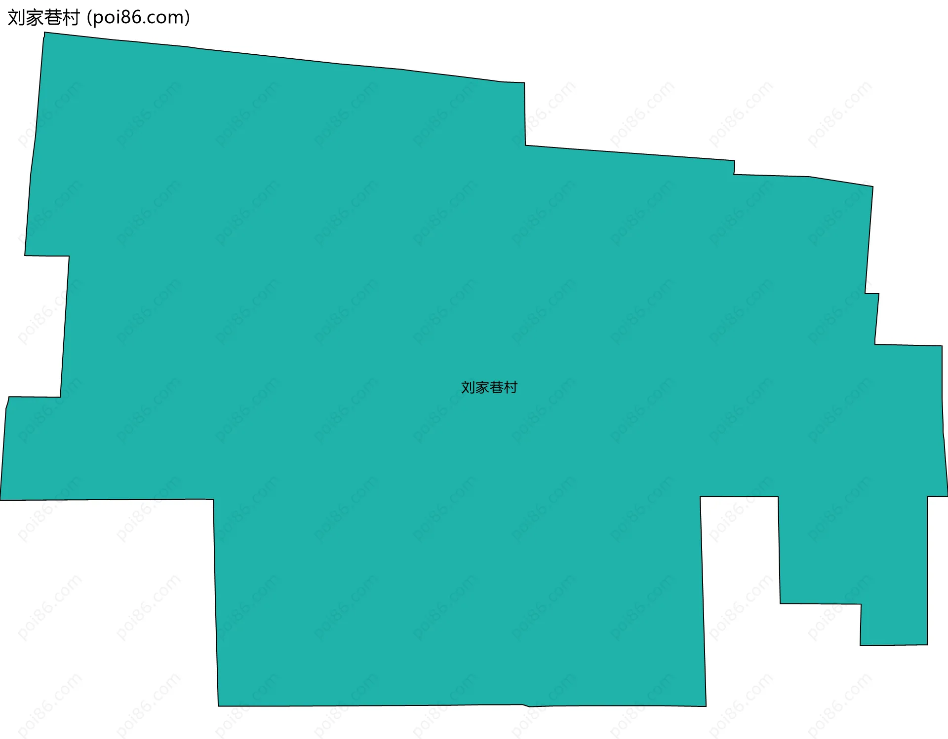 刘家巷村边界地图