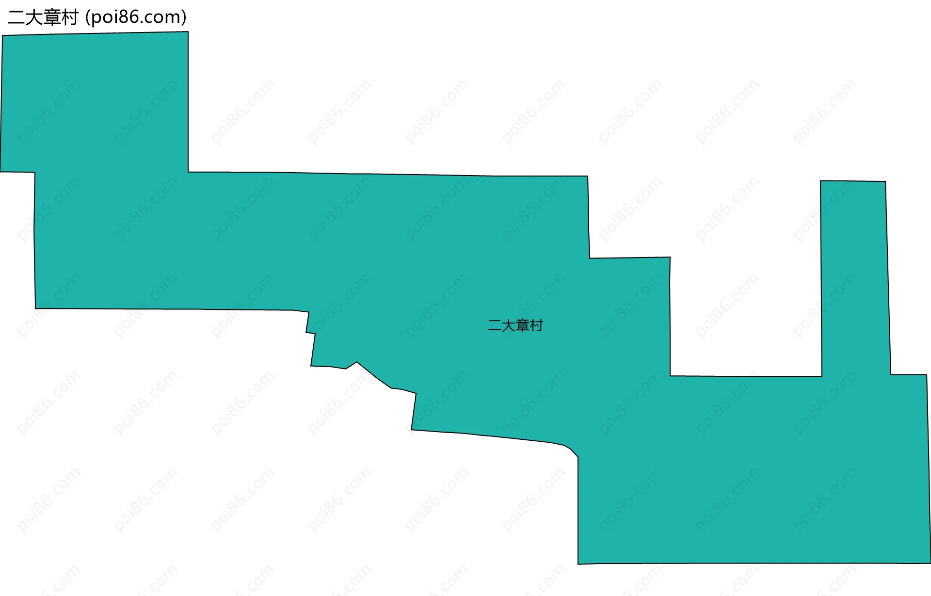 二大章村边界地图