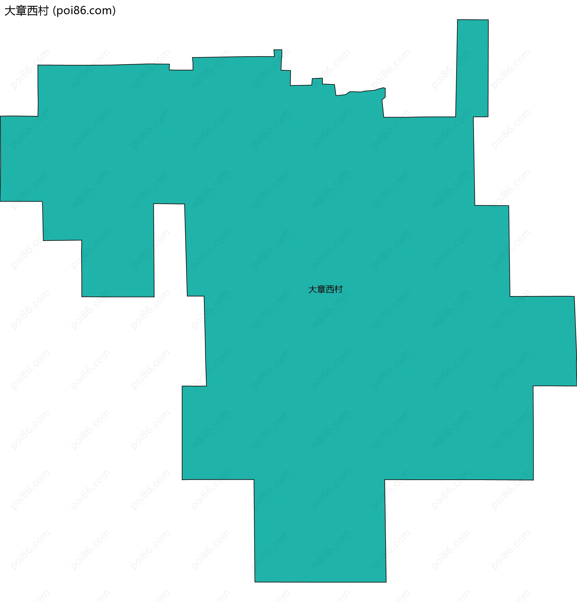 大章西村边界地图