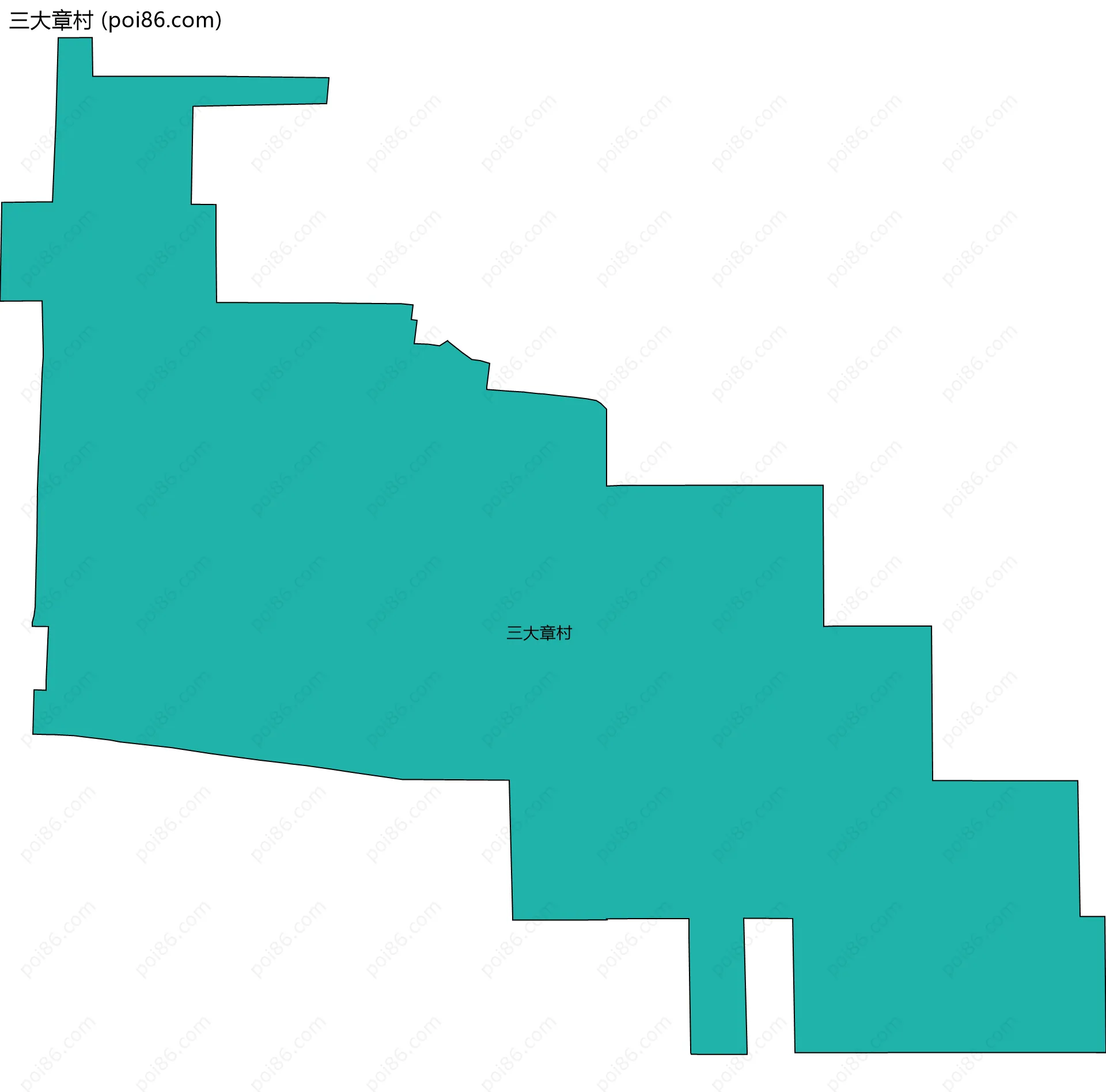 三大章村边界地图