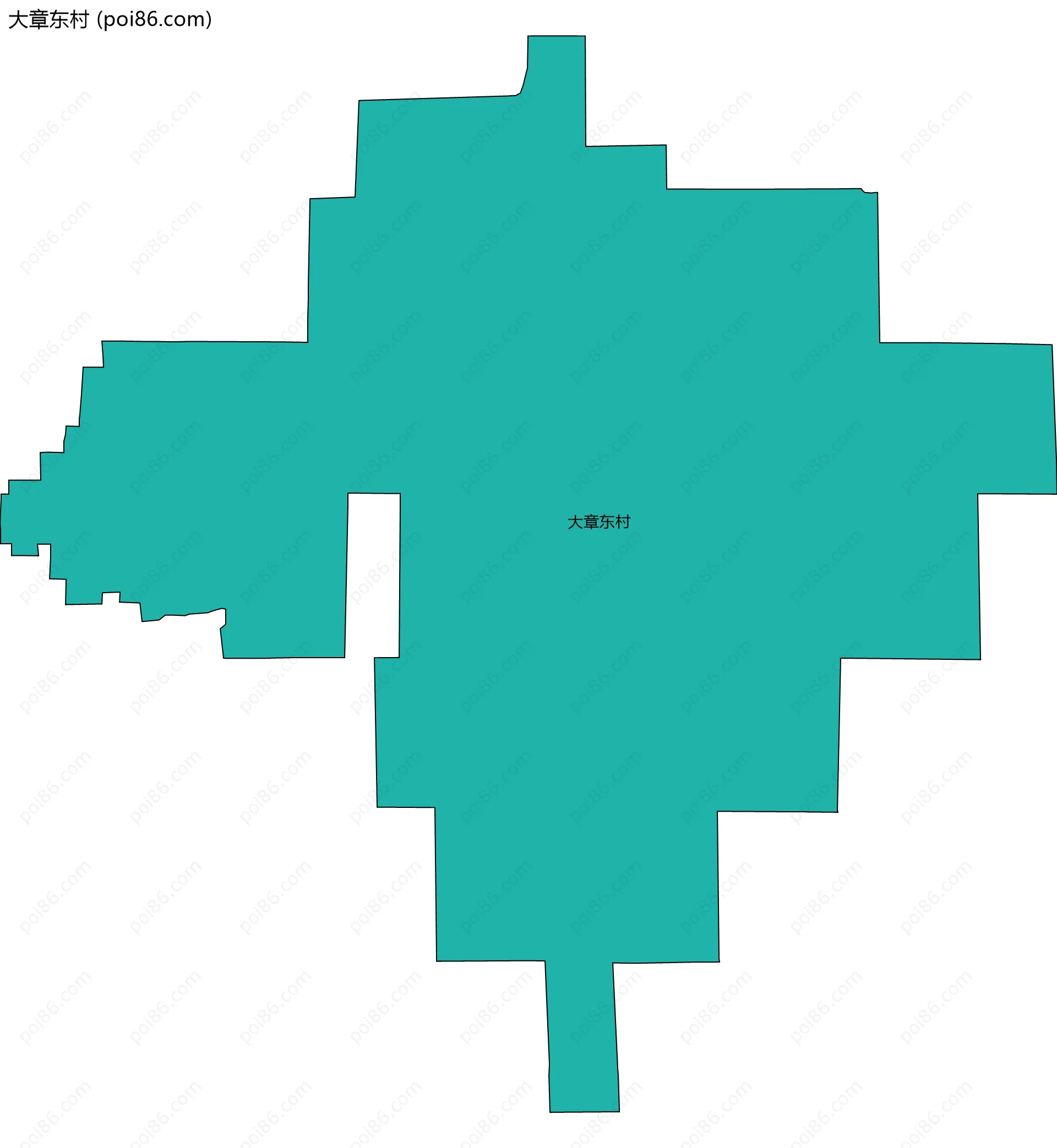 大章东村边界地图