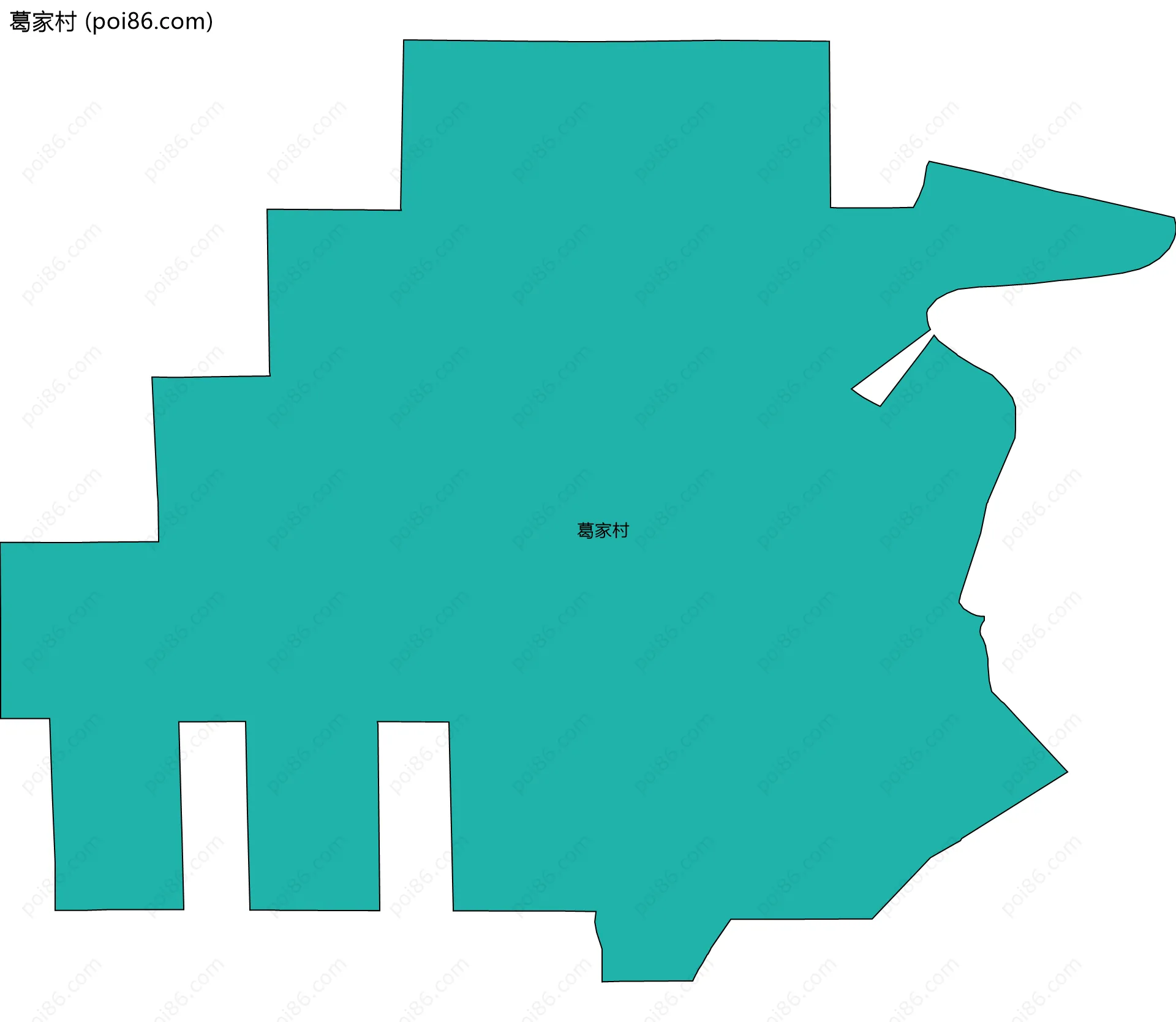 葛家村边界地图