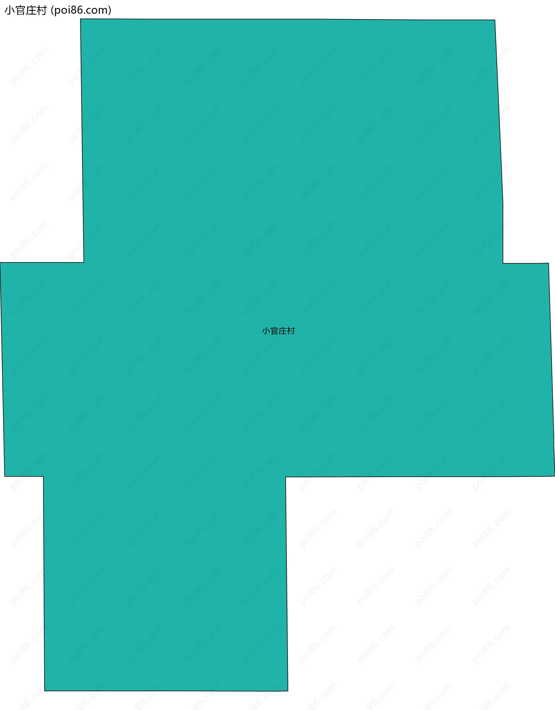 小官庄村边界地图