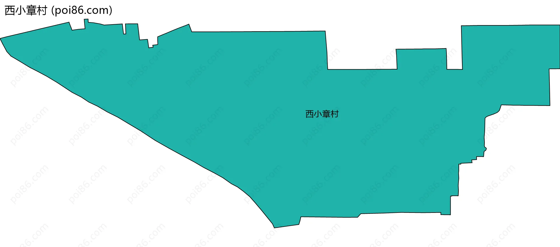西小章村边界地图