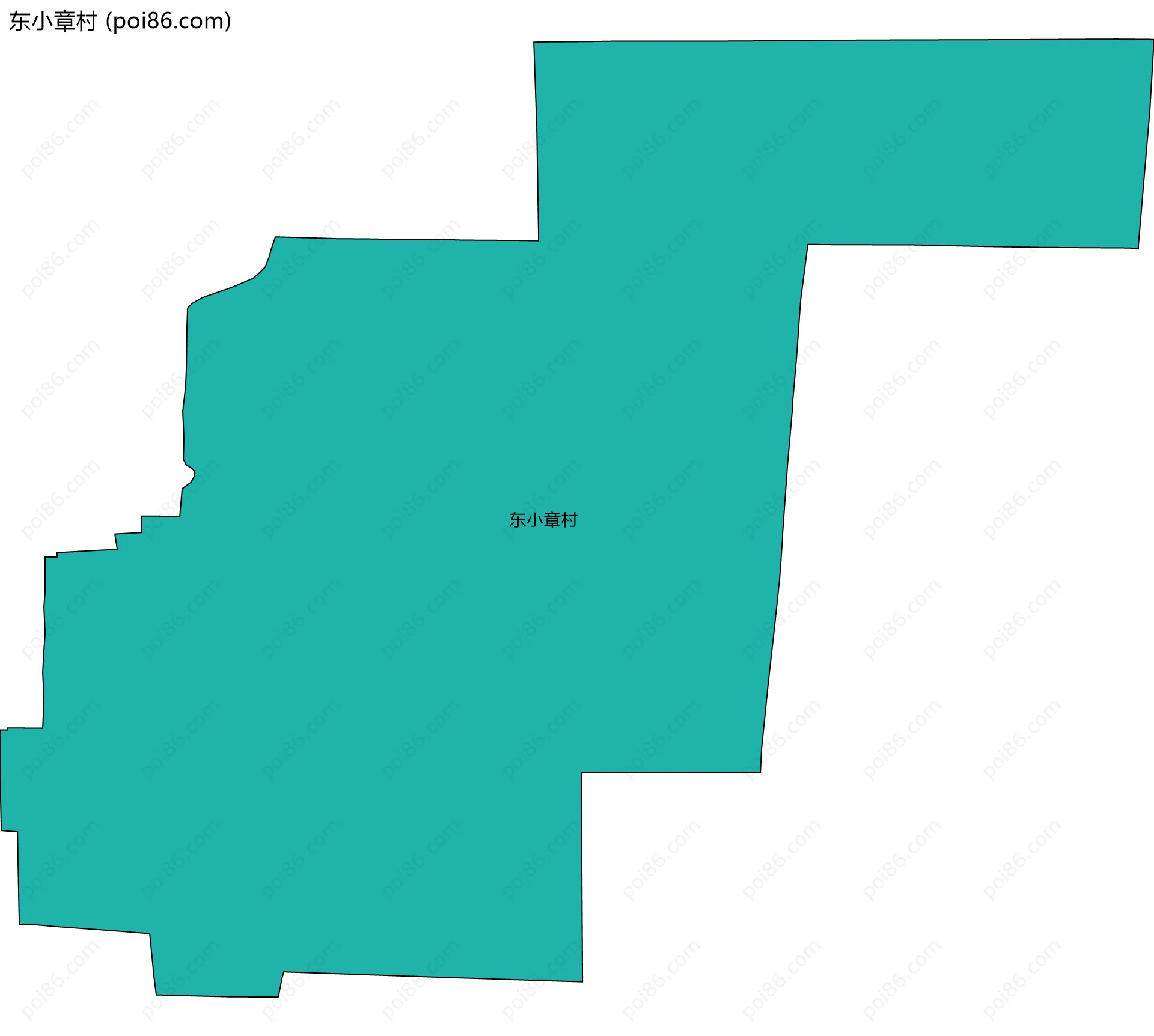 东小章村边界地图