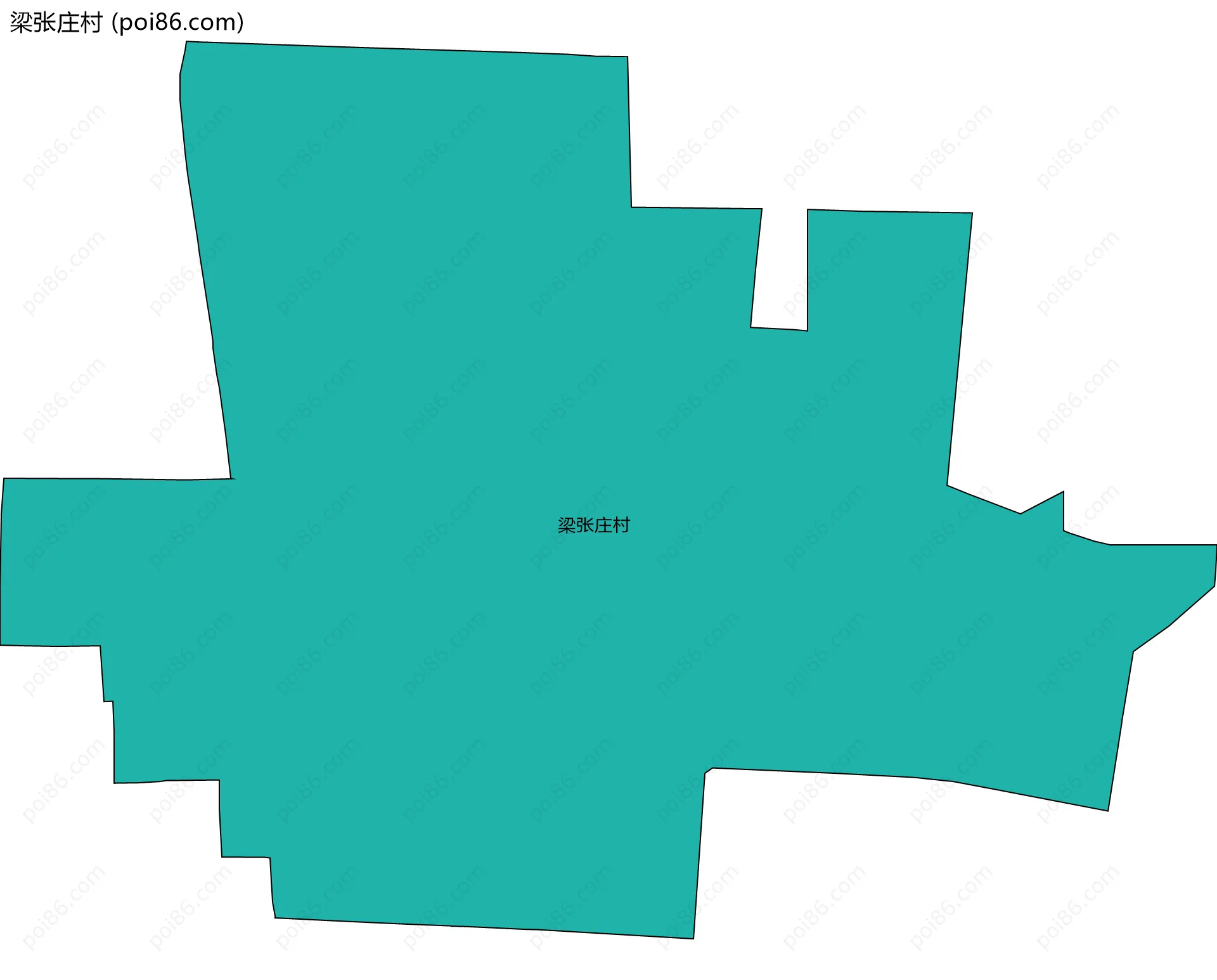 梁张庄村边界地图