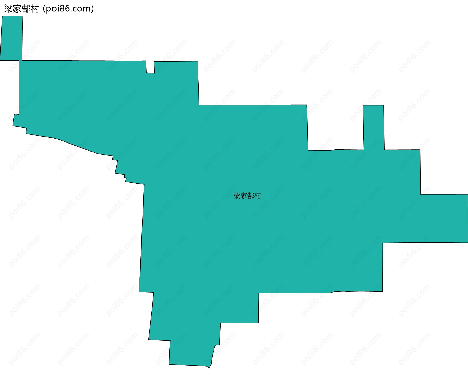 梁家郜村边界地图