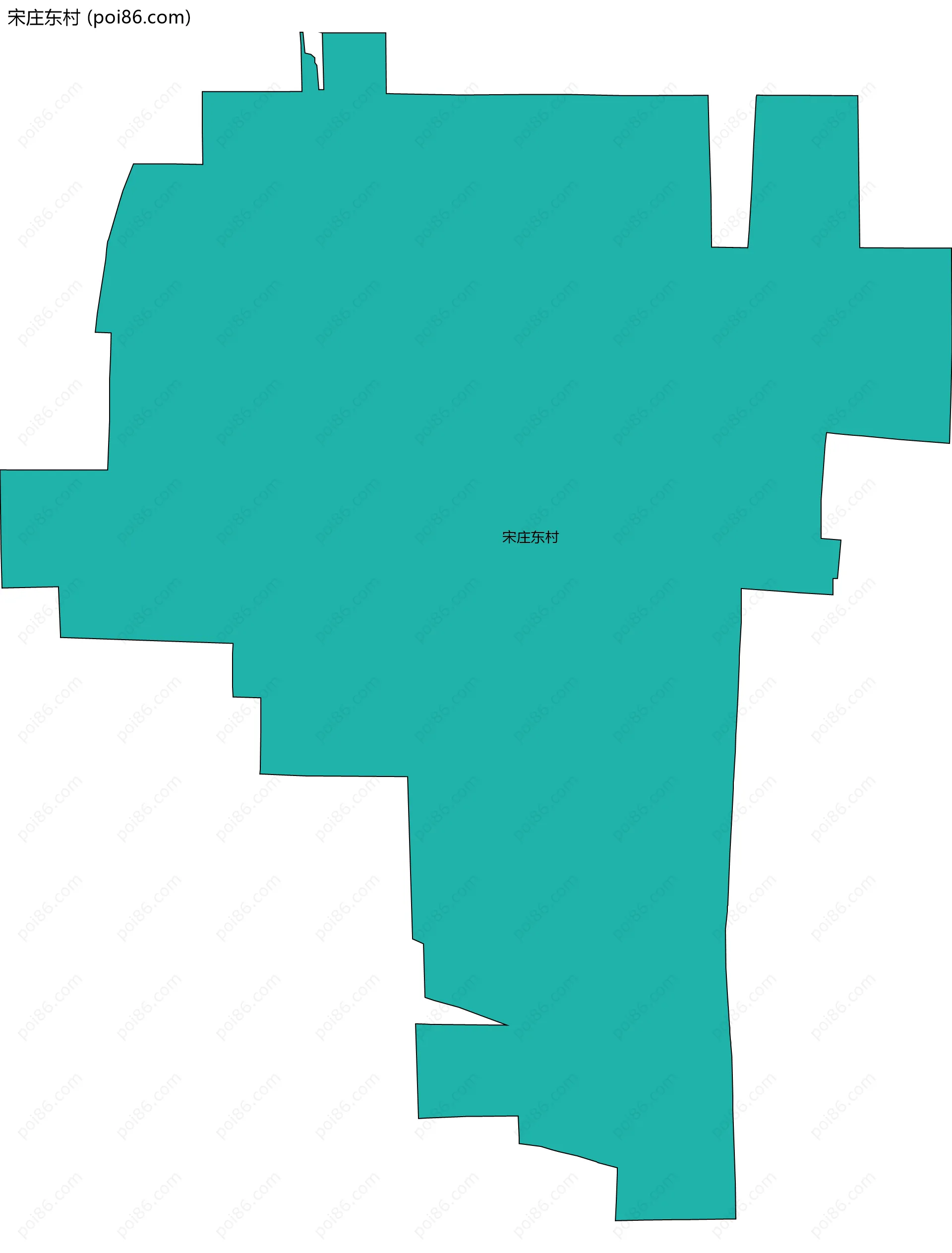 宋庄东村边界地图