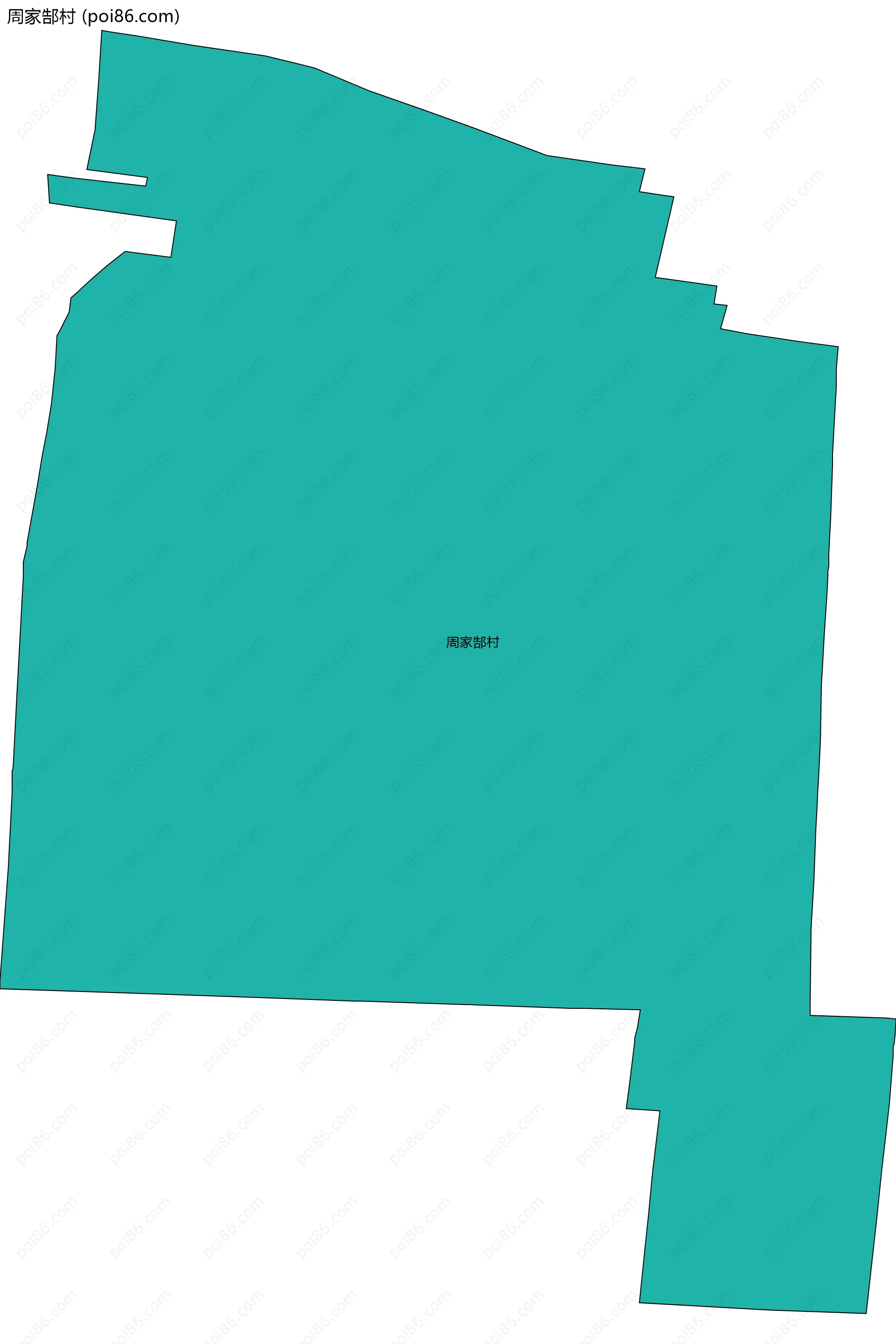 周家郜村边界地图