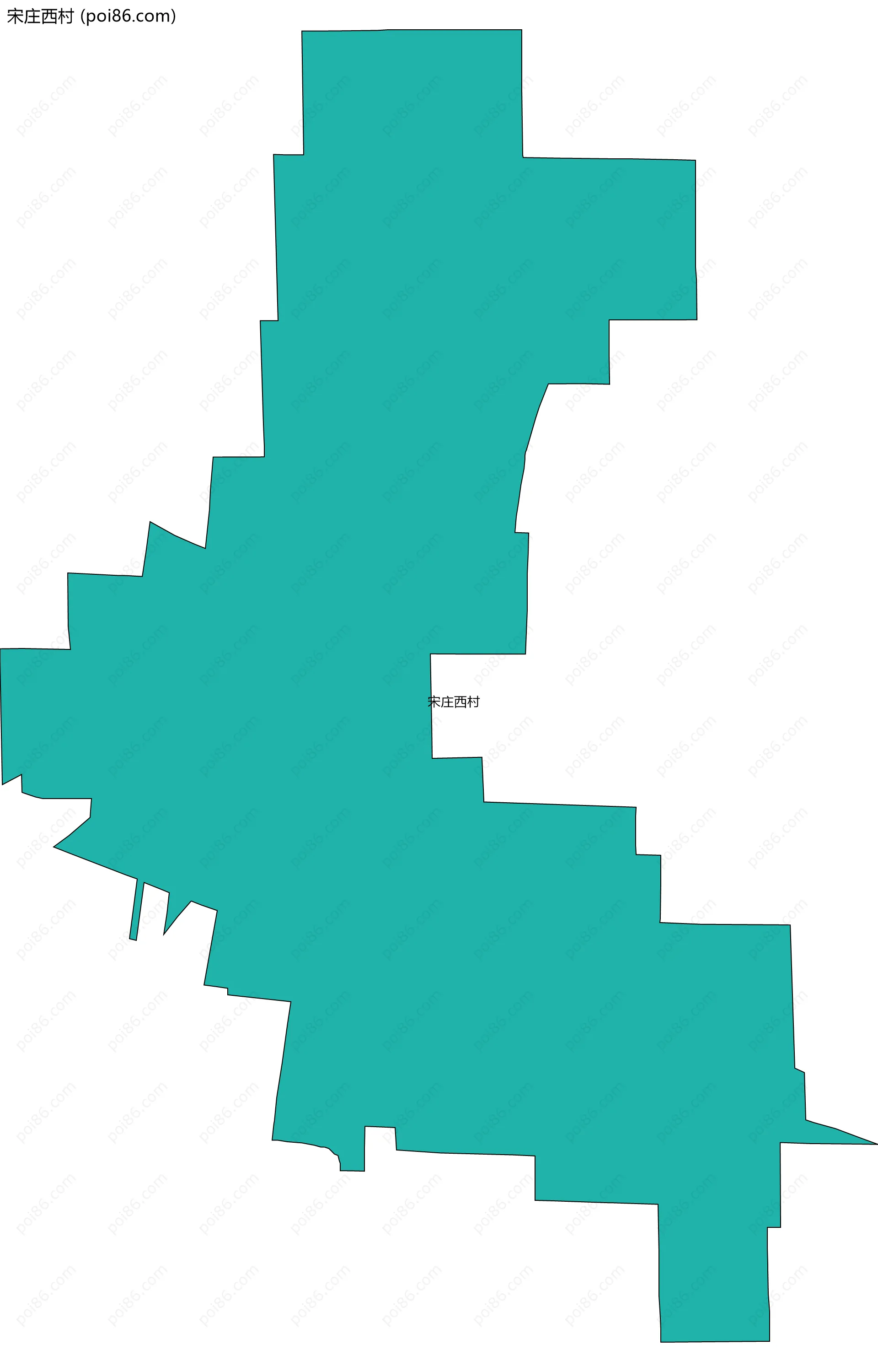 宋庄西村边界地图