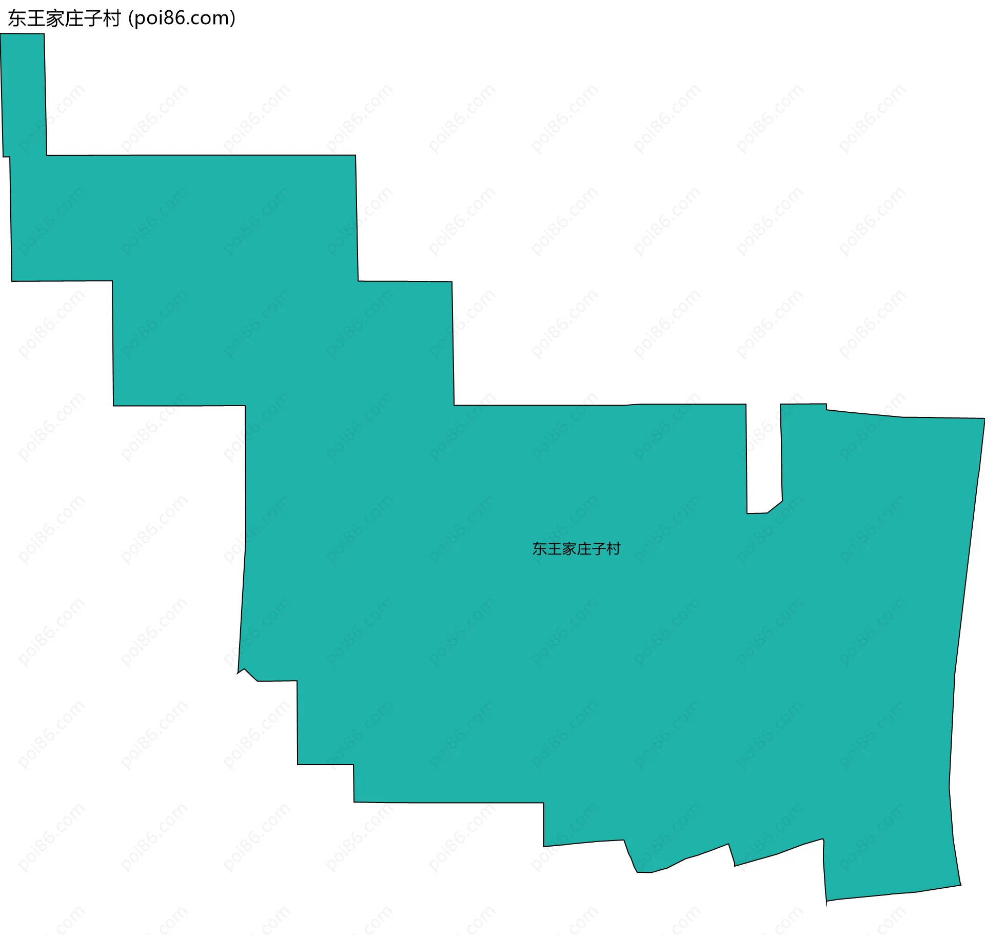 东王家庄子村边界地图