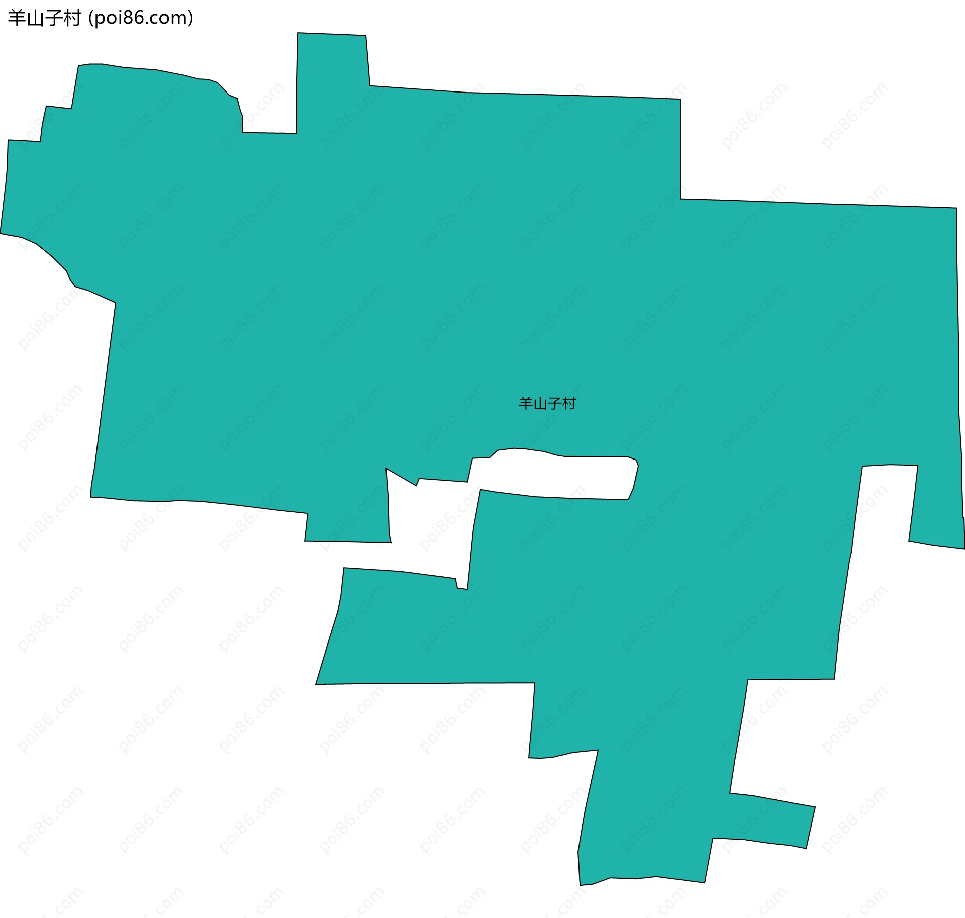 羊山子村边界地图