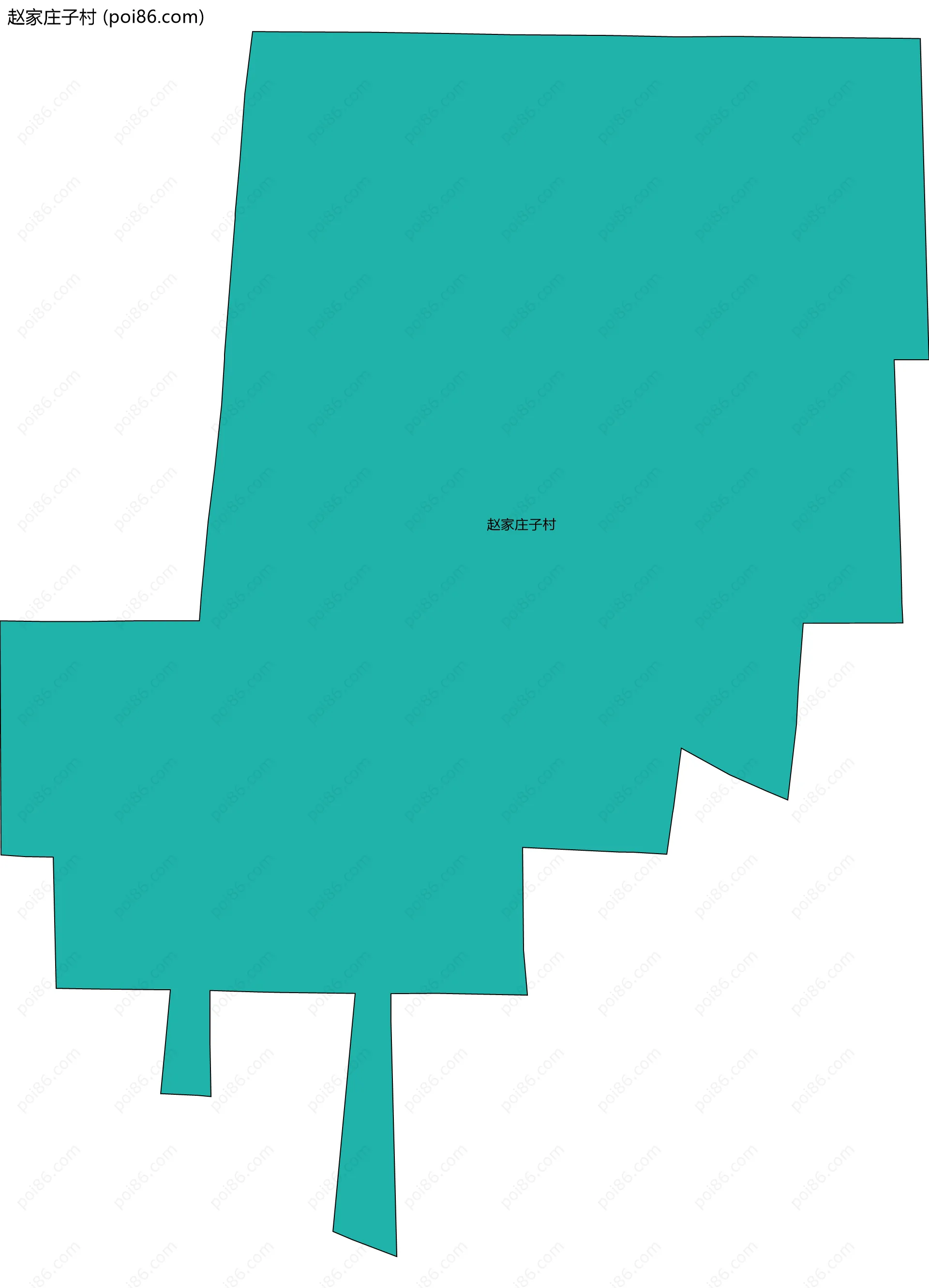 赵家庄子村边界地图
