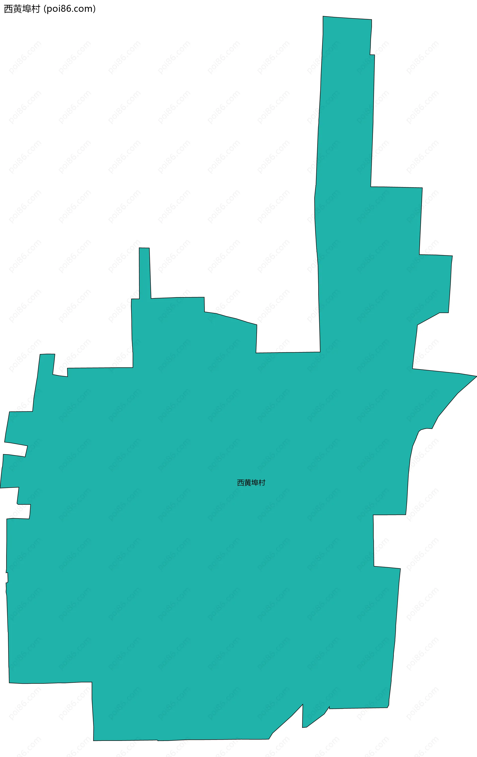 西黄埠村边界地图