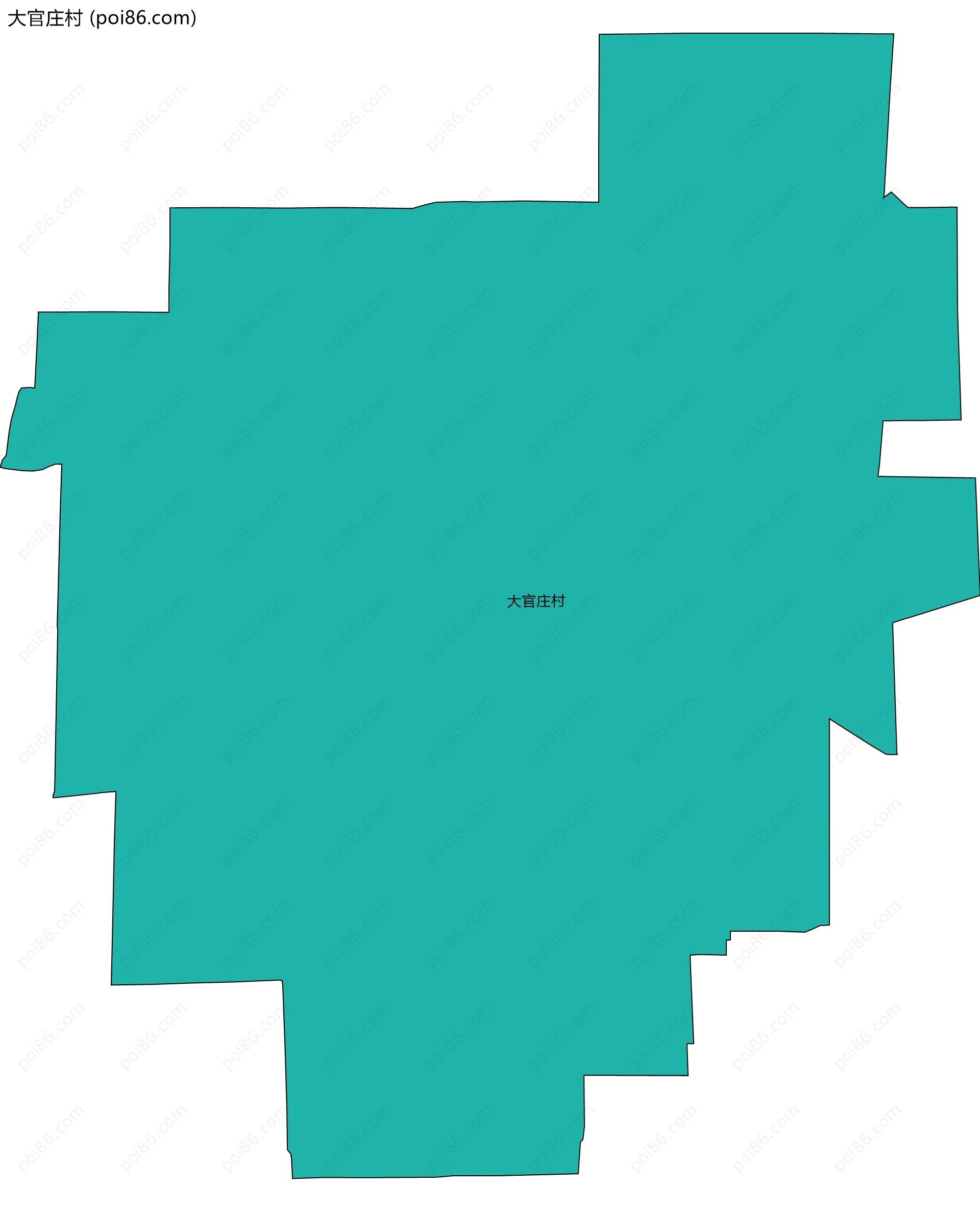 大官庄村边界地图