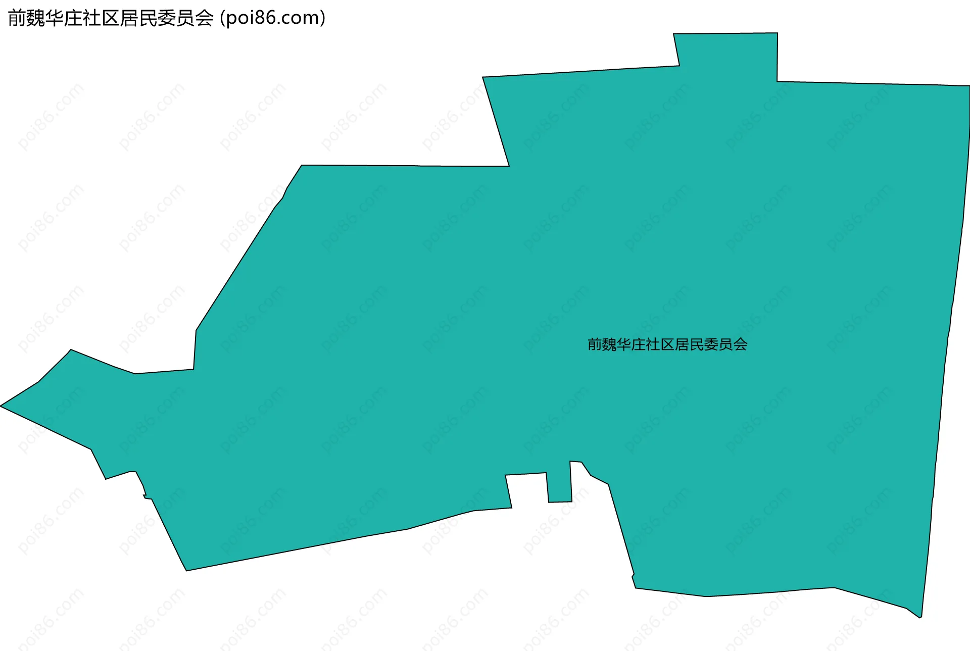 前魏华庄社区居民委员会边界地图