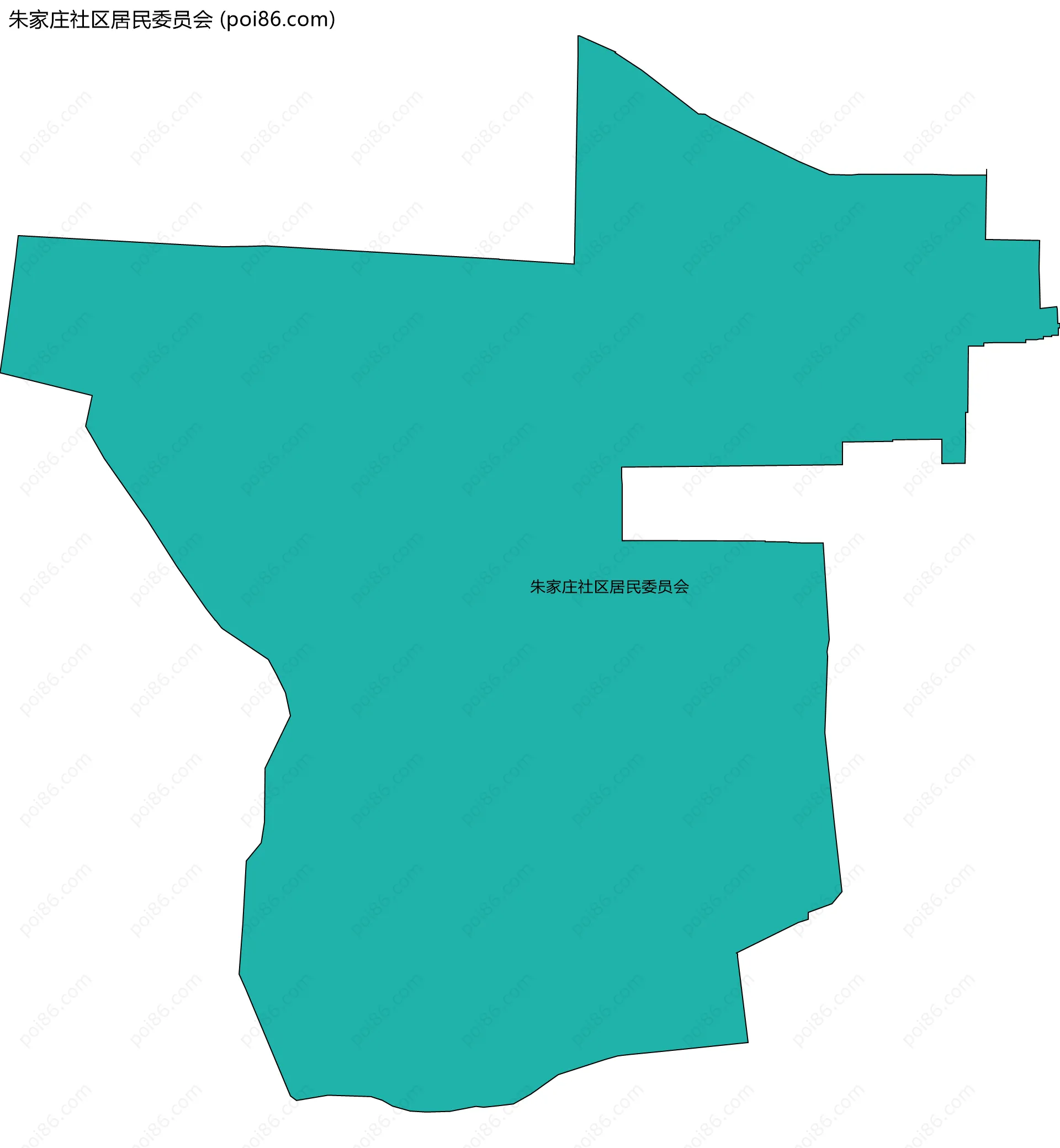 朱家庄社区居民委员会边界地图
