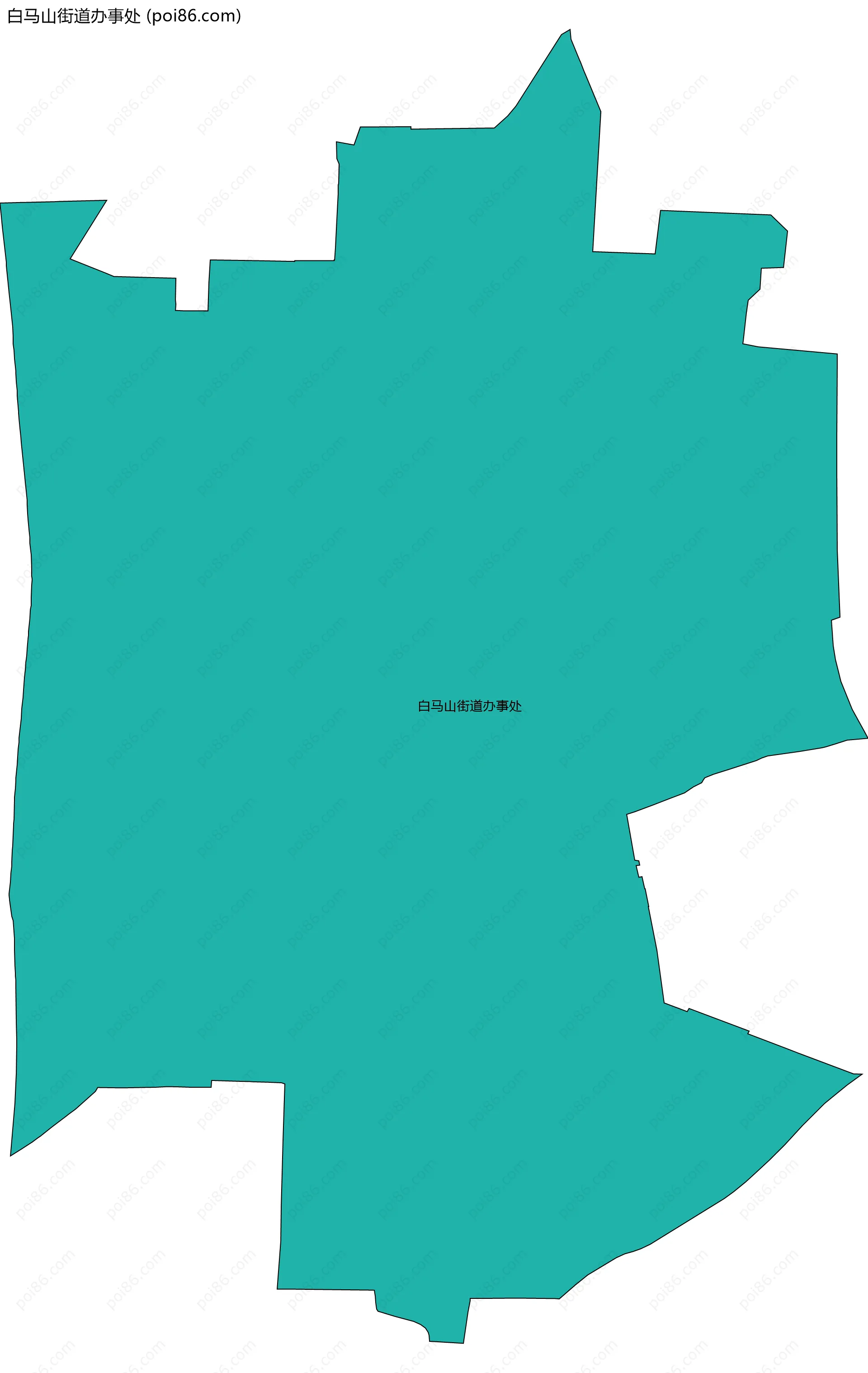 白马山街道办事处边界地图