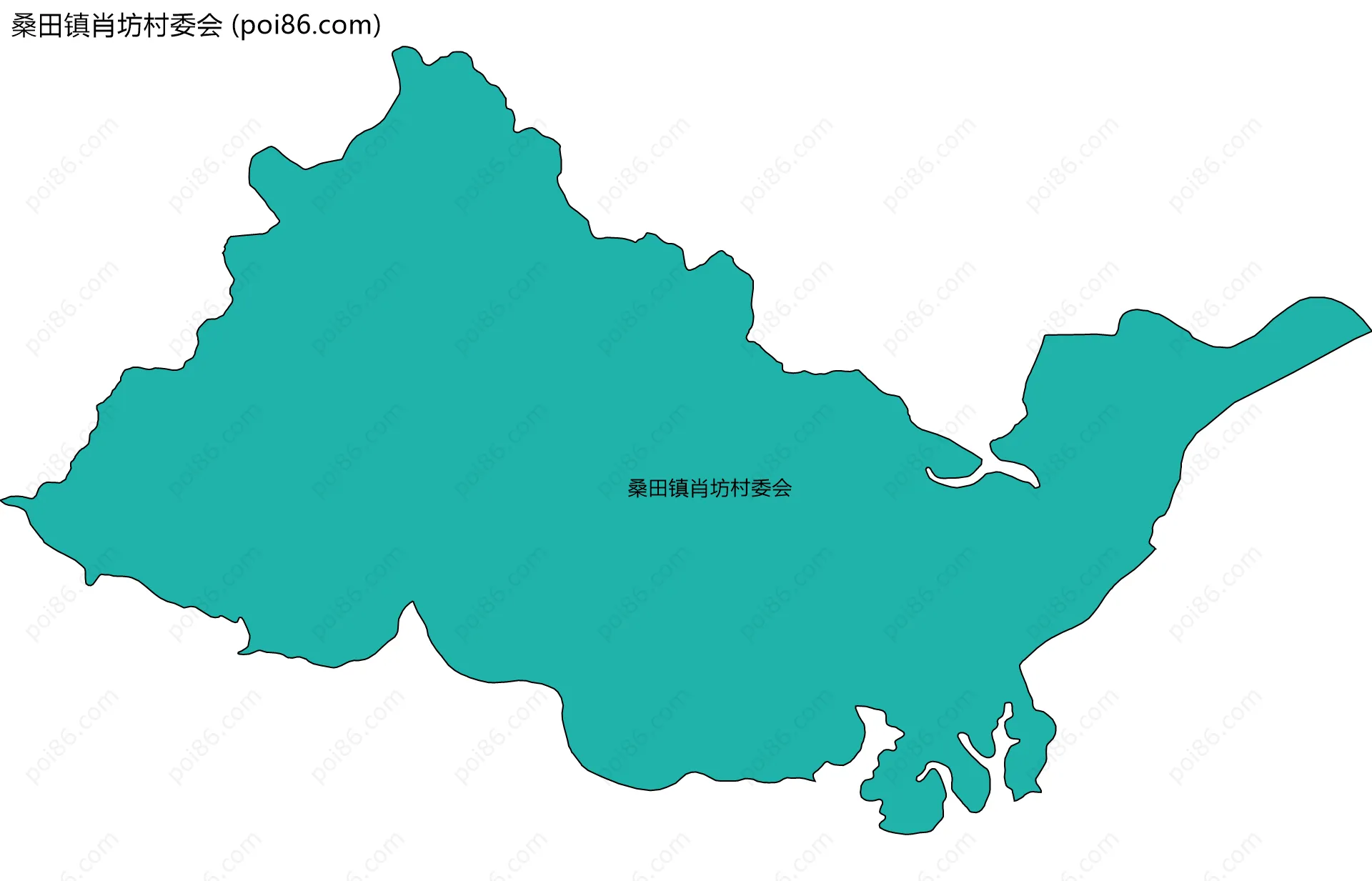 桑田镇肖坊村委会边界地图