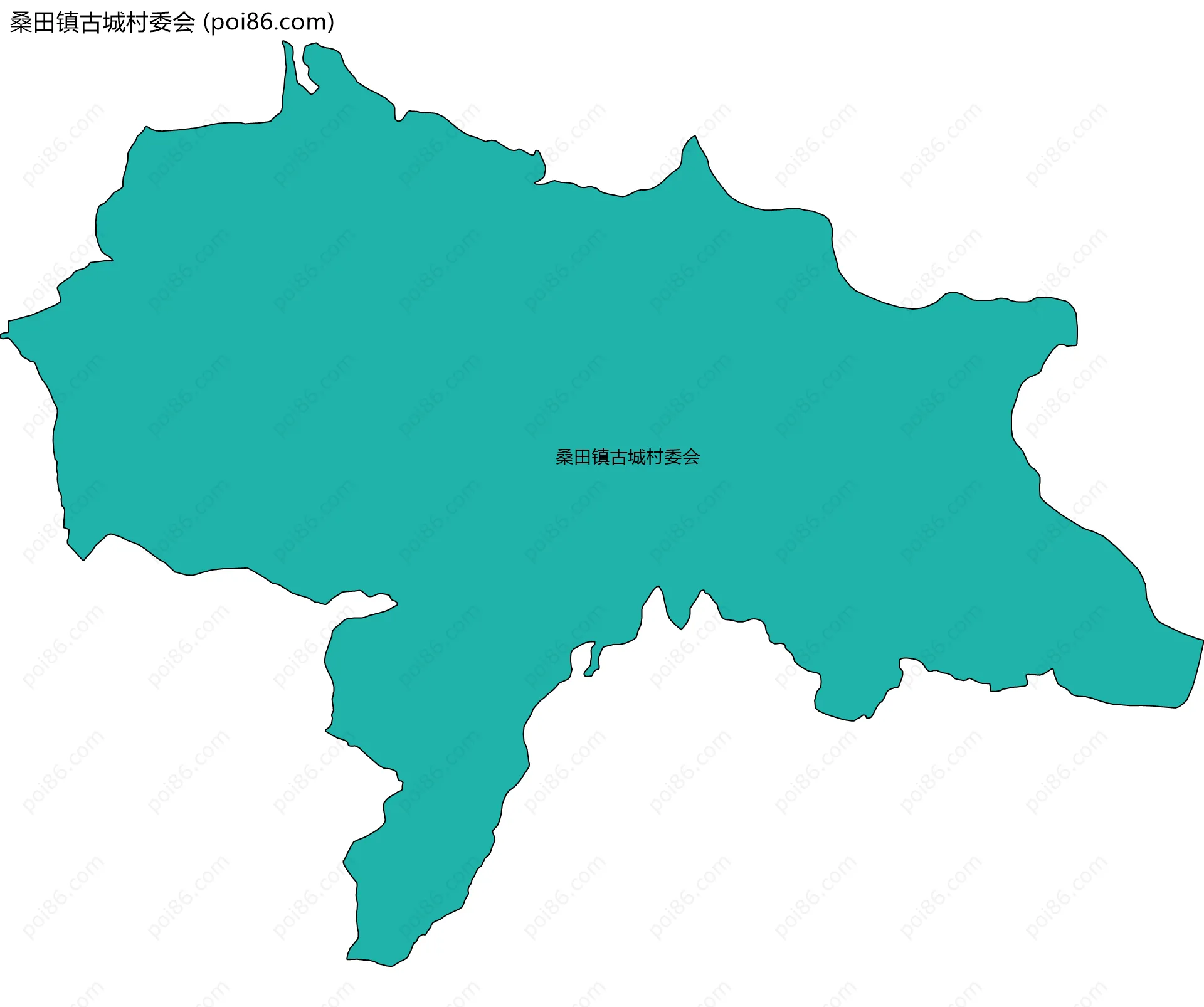 桑田镇古城村委会边界地图