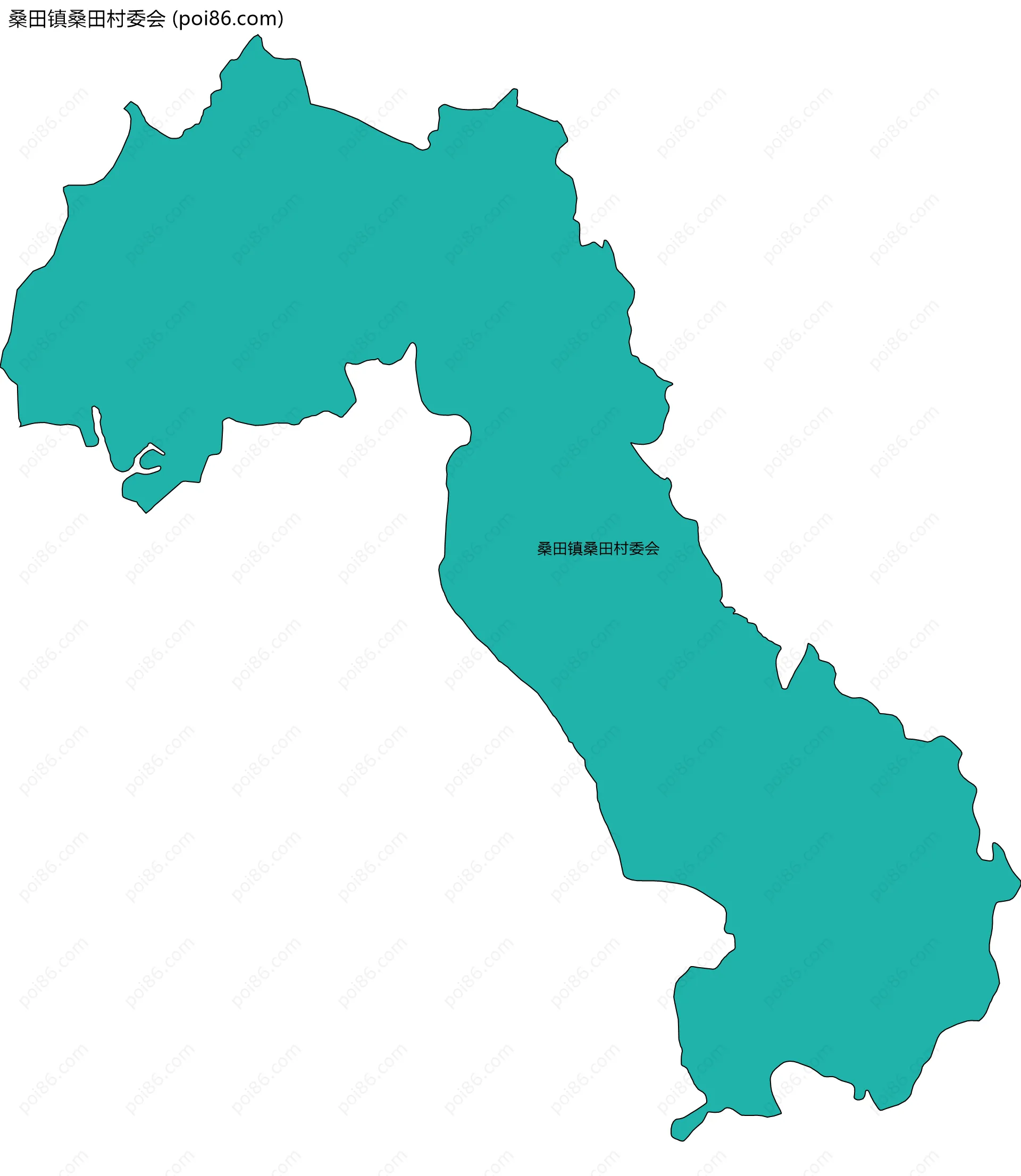 桑田镇桑田村委会边界地图