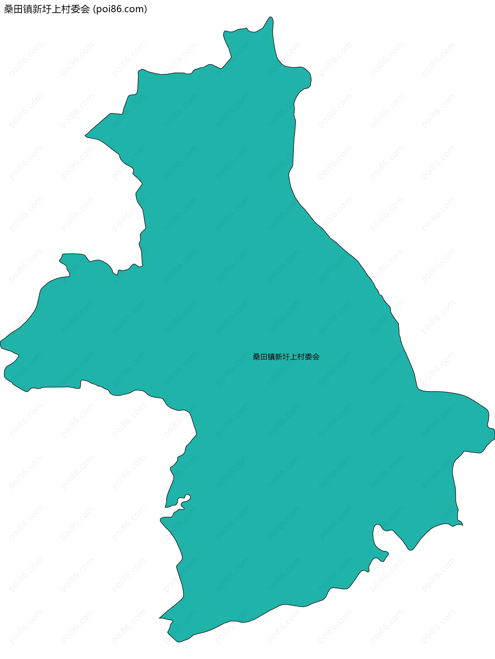 桑田镇新圩上村委会边界地图
