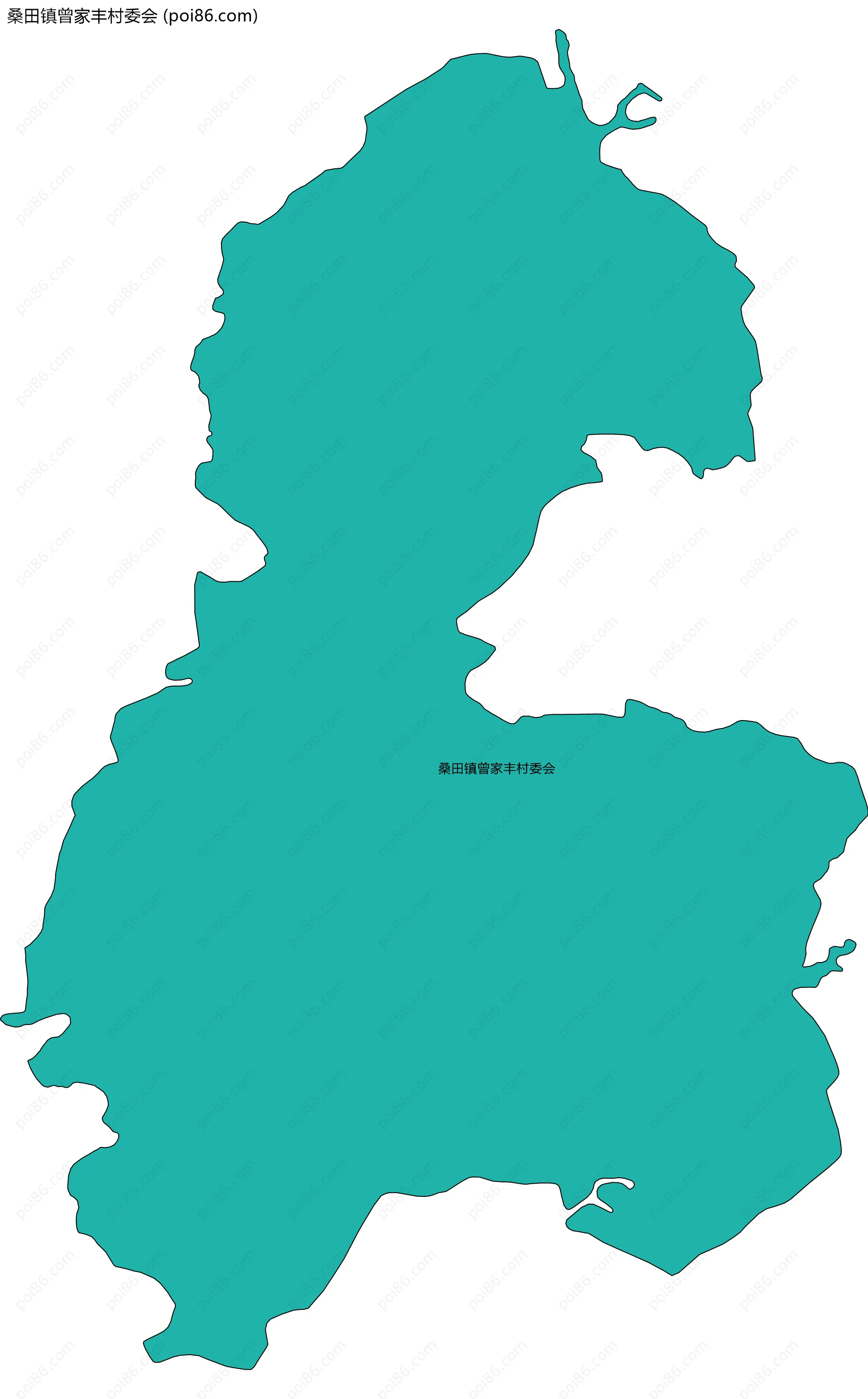 桑田镇曾家丰村委会边界地图