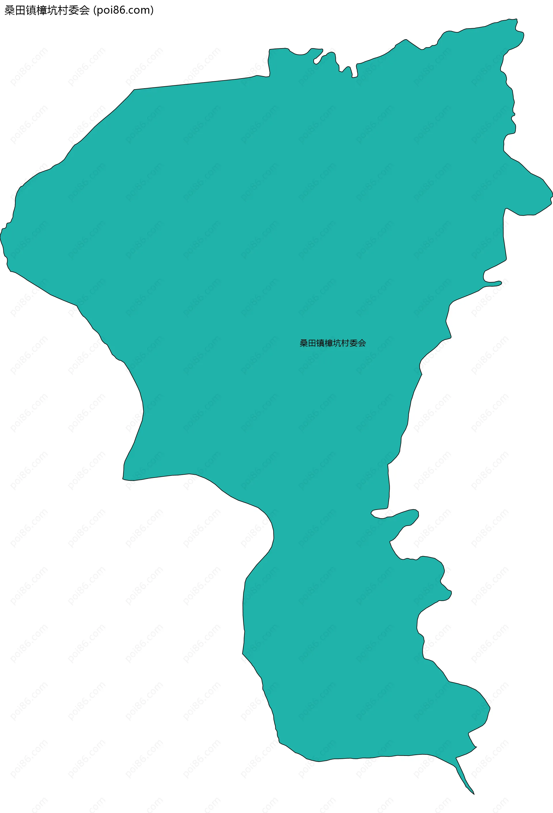 桑田镇樟坑村委会边界地图