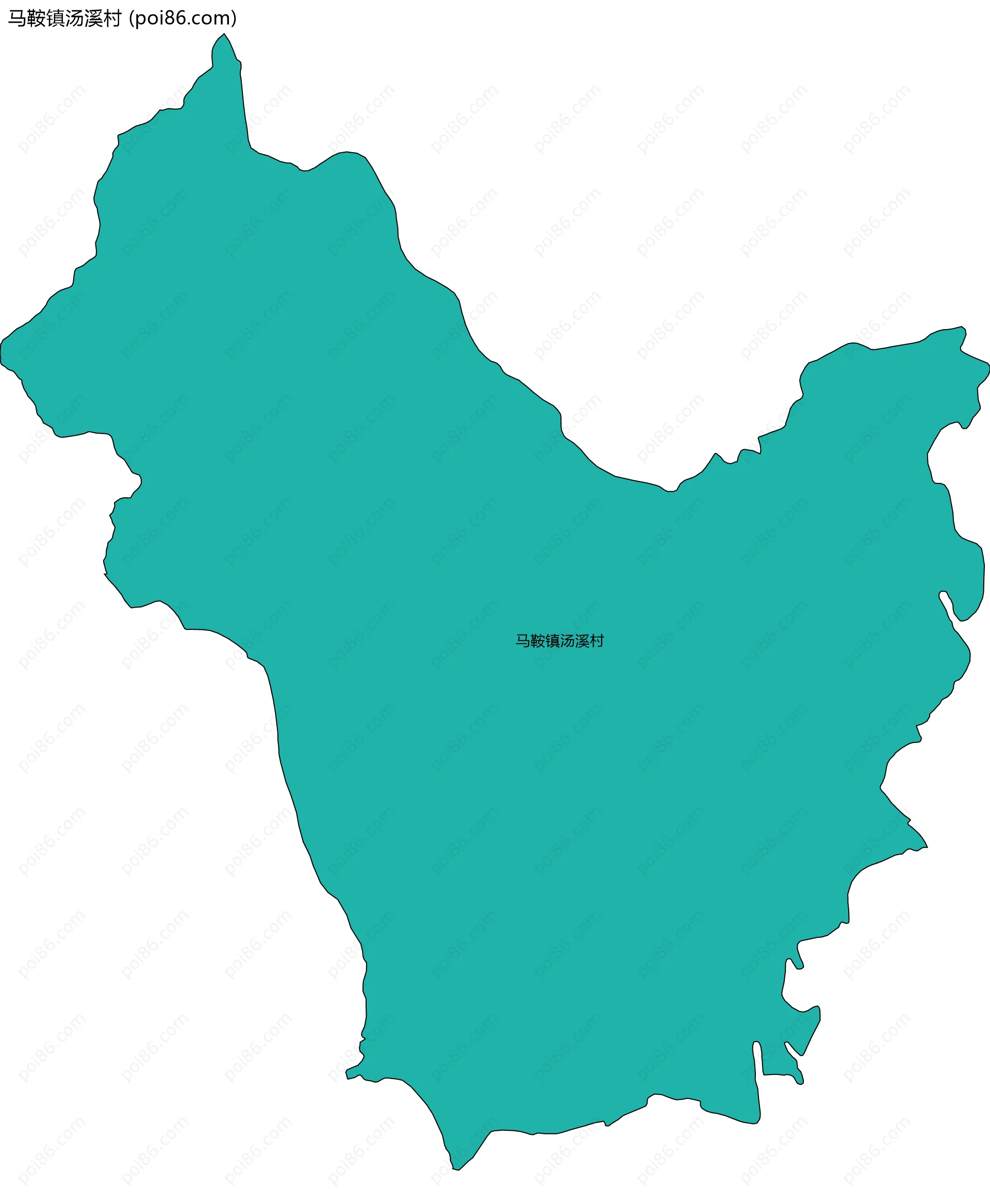 马鞍镇汤溪村边界地图
