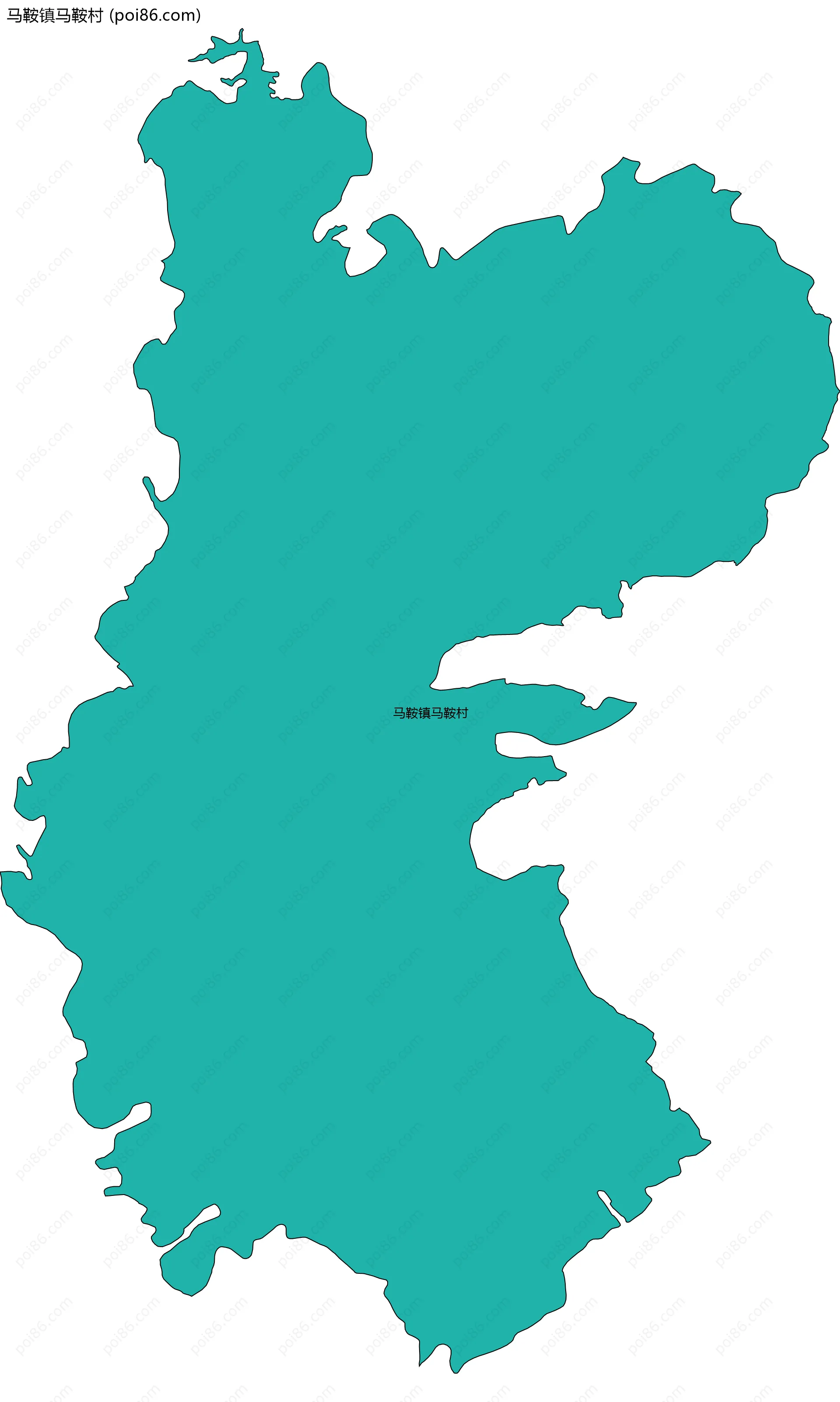 马鞍镇马鞍村边界地图