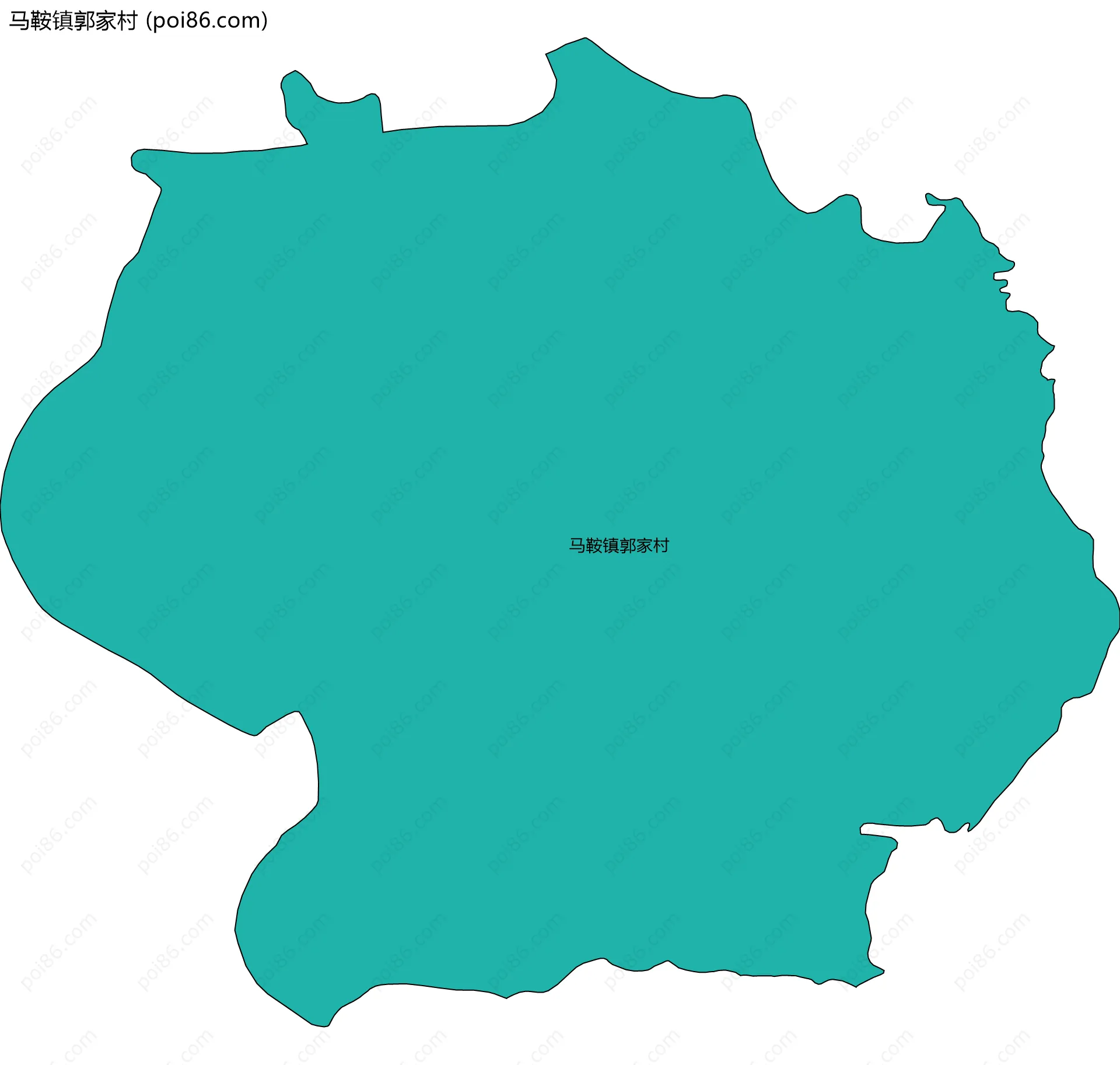 马鞍镇郭家村边界地图