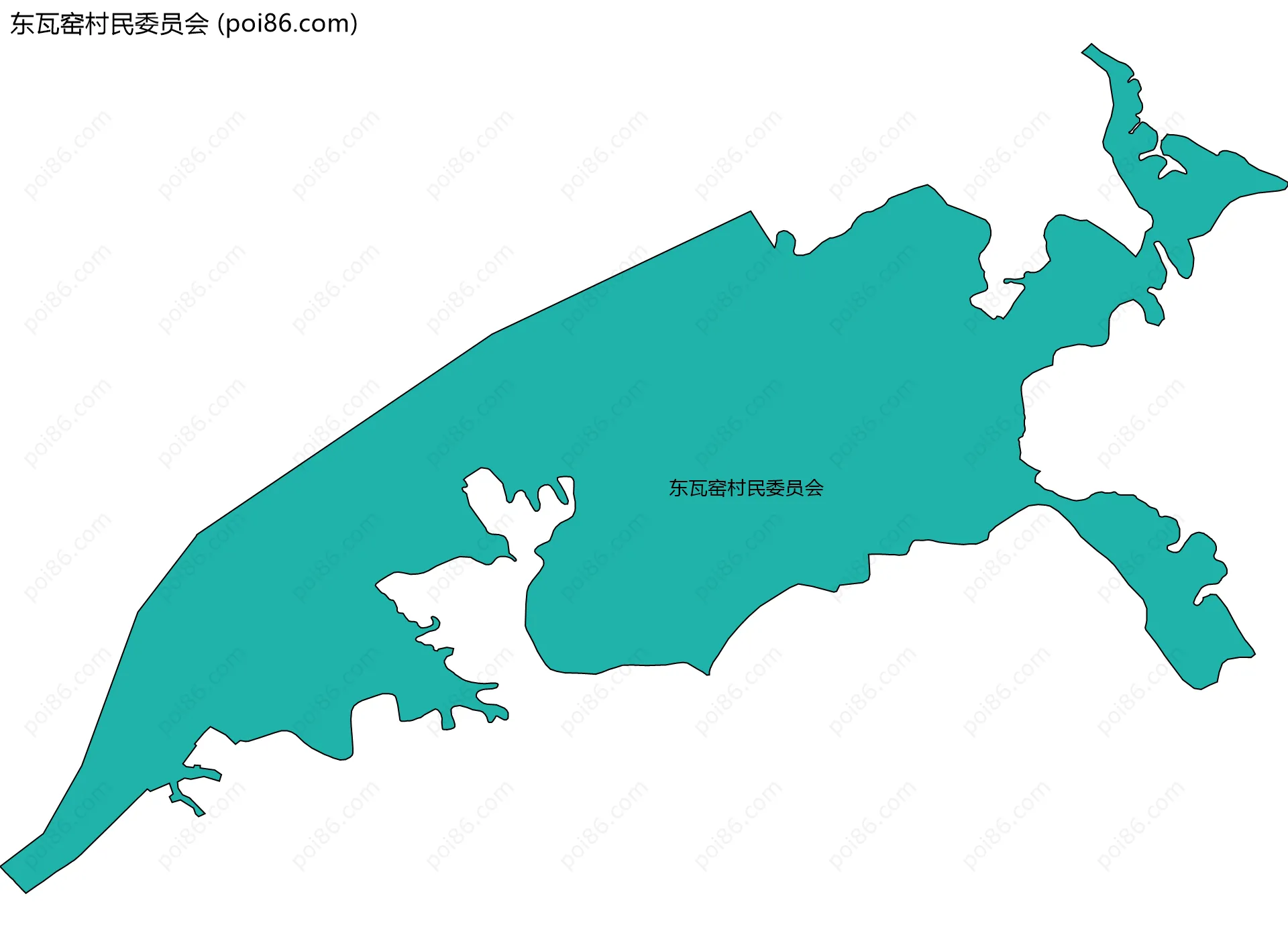 东瓦窑村民委员会边界地图