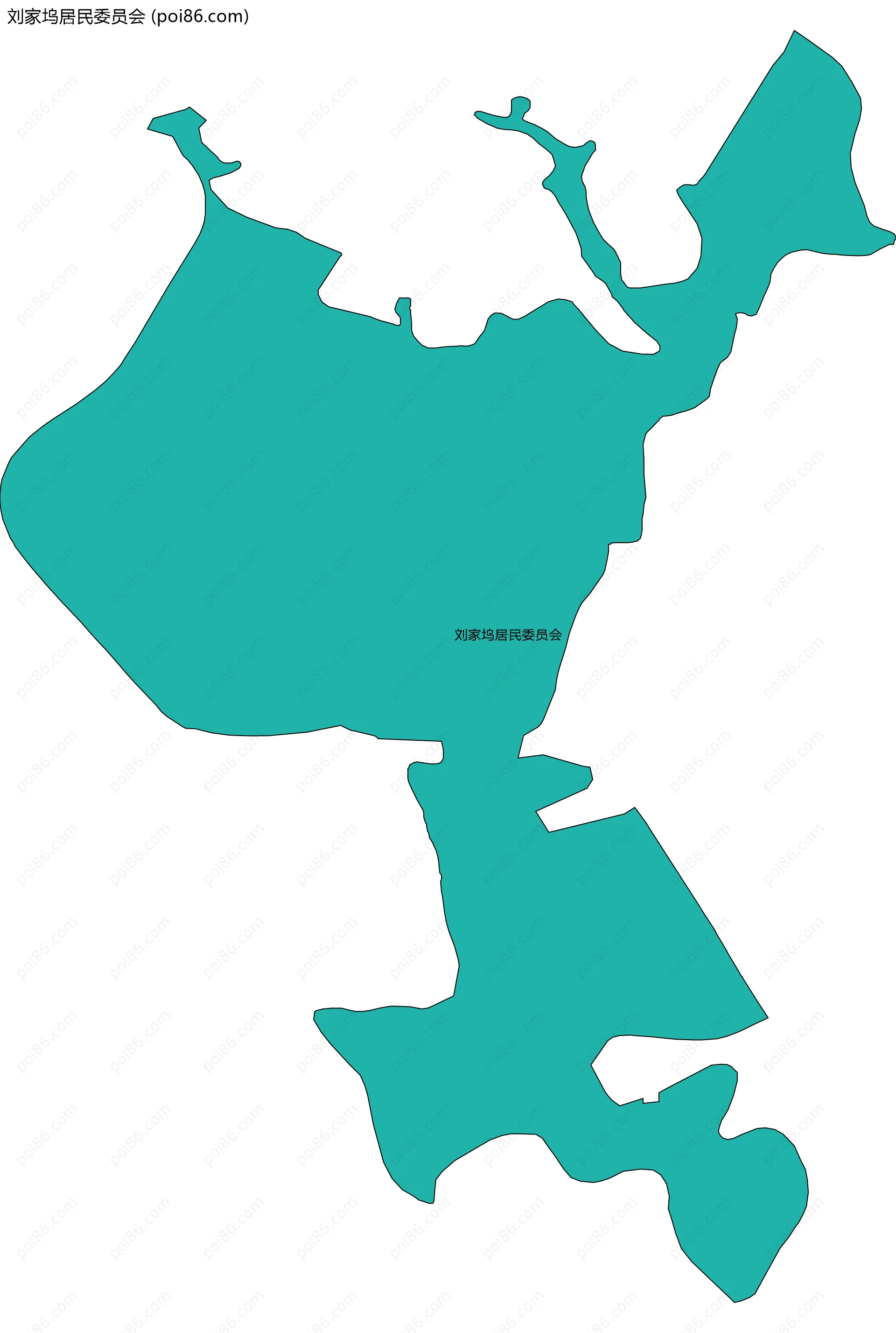刘家坞居民委员会边界地图