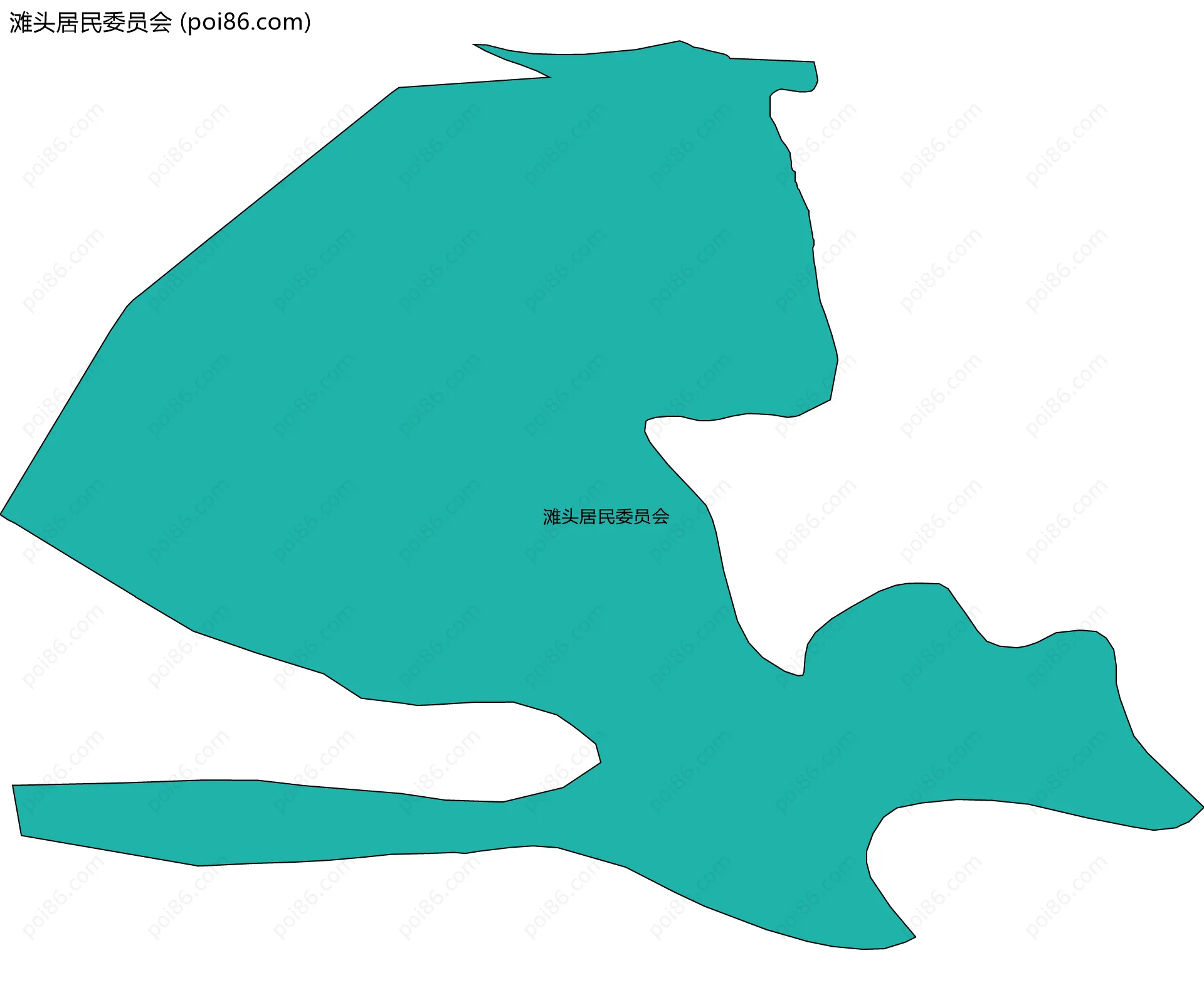 滩头居民委员会边界地图