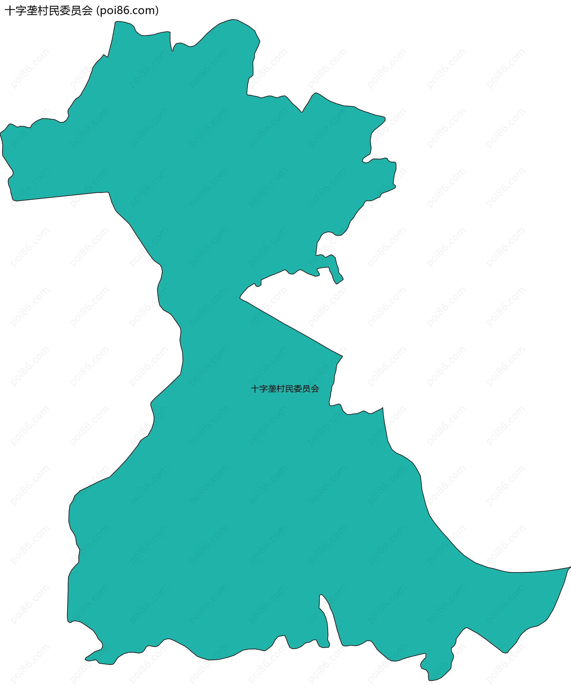 十字垄村民委员会边界地图