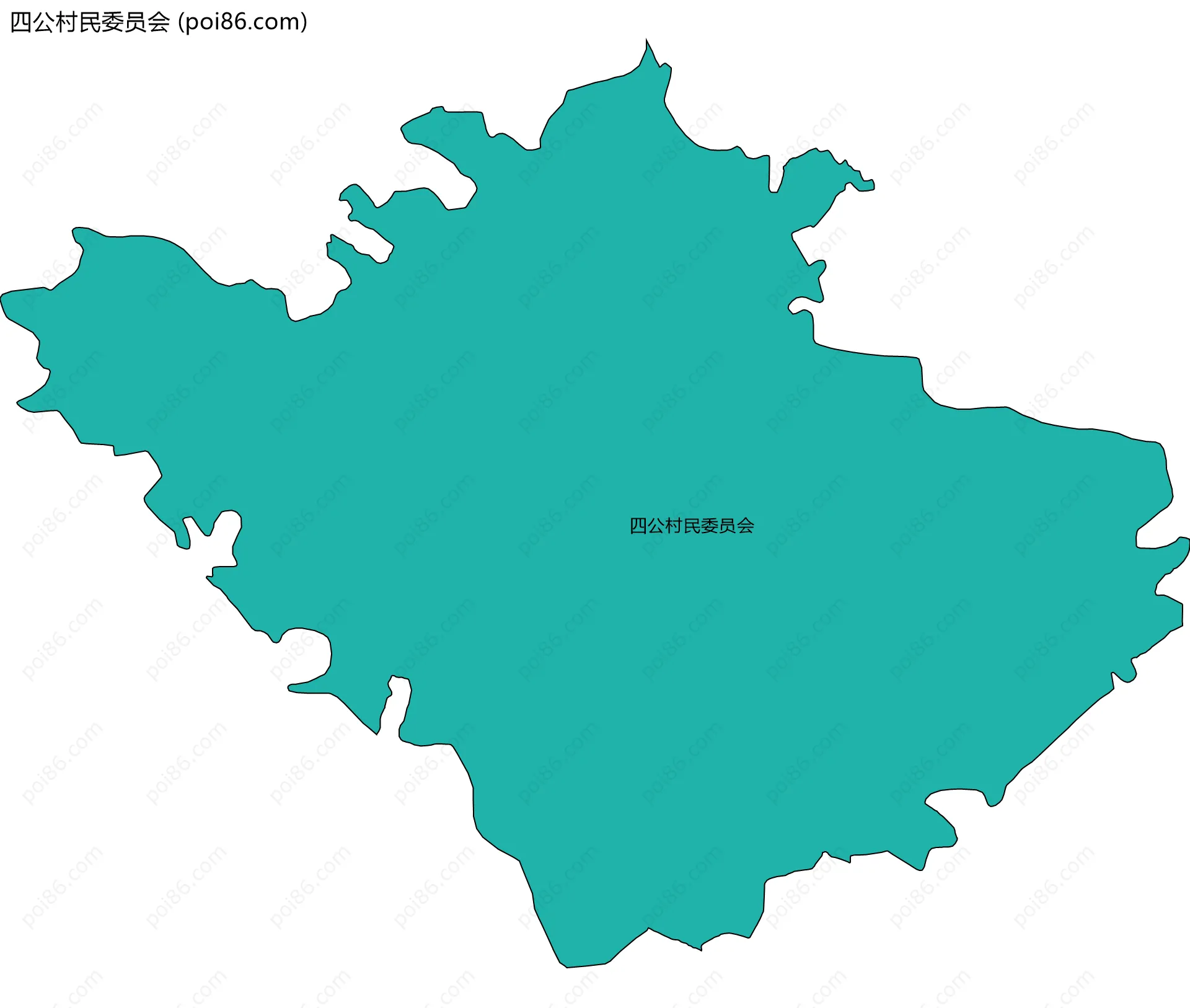 四公村民委员会边界地图