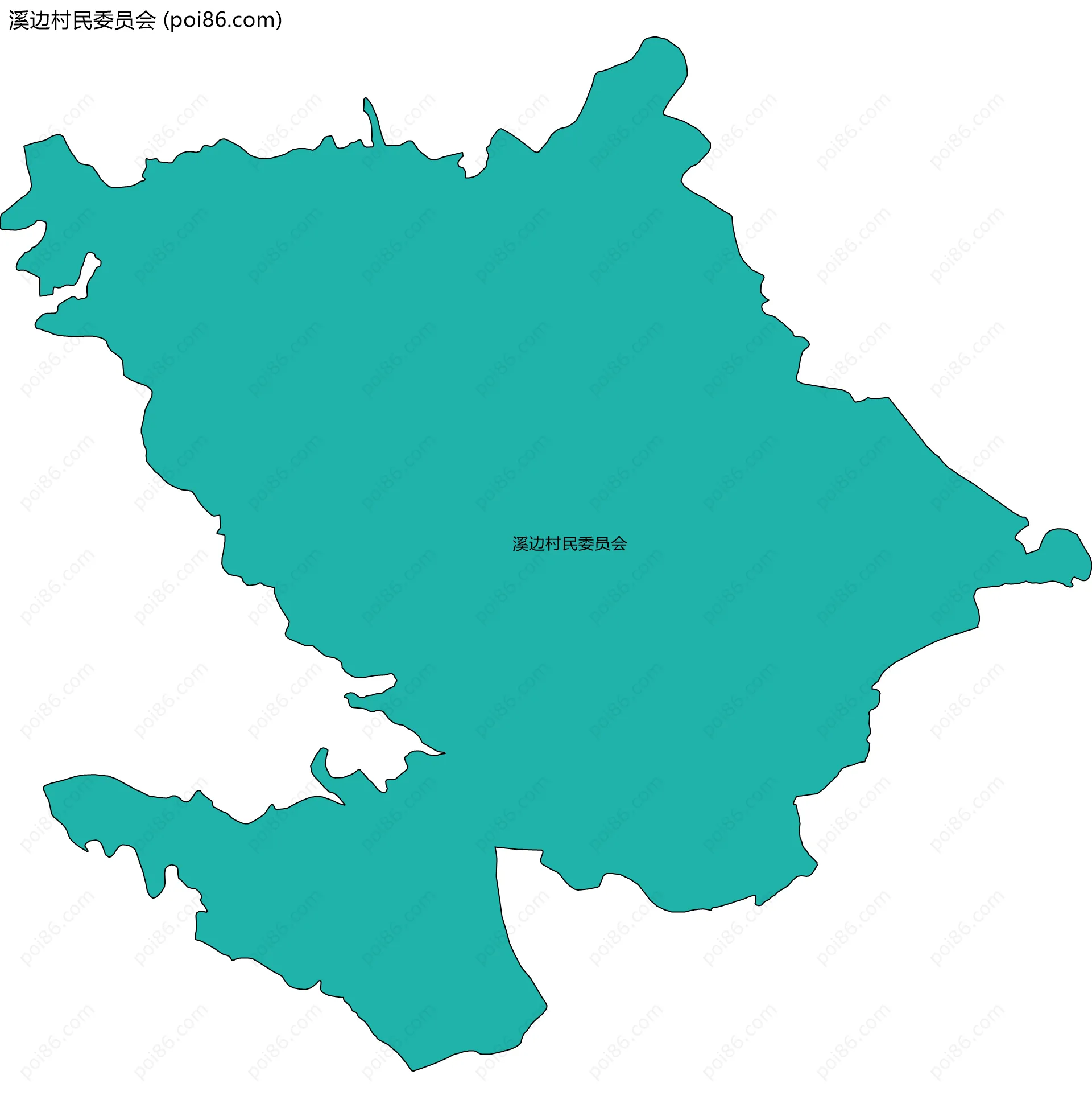 溪边村民委员会边界地图