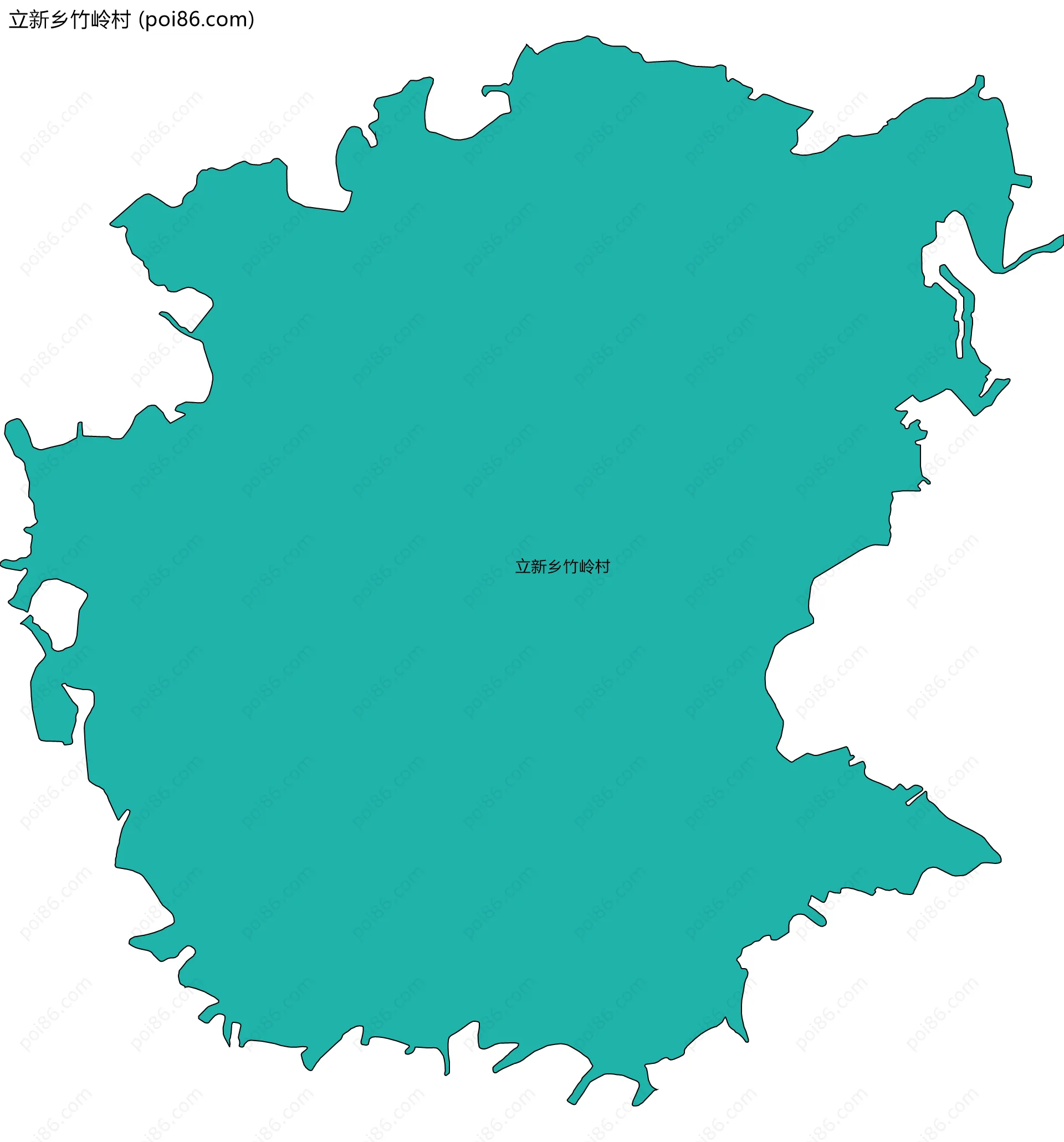 立新乡竹岭村边界地图