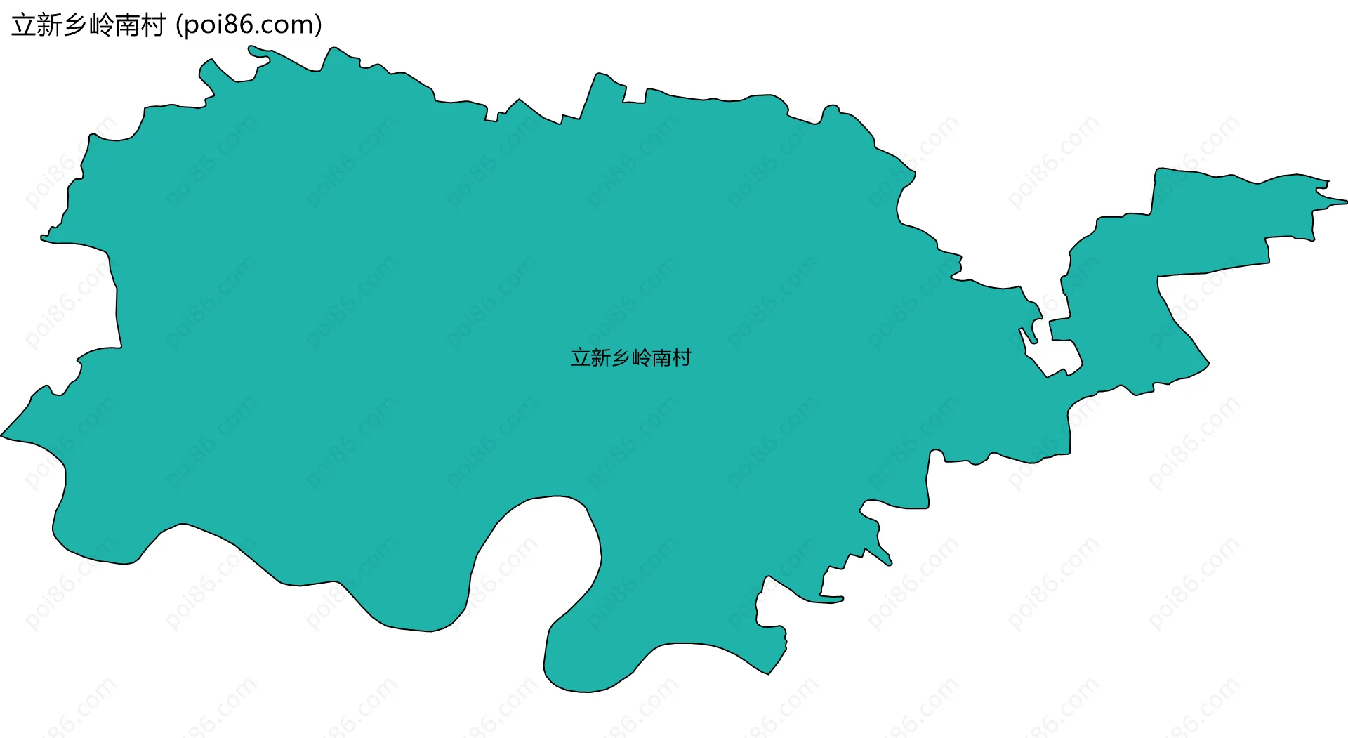 立新乡岭南村边界地图