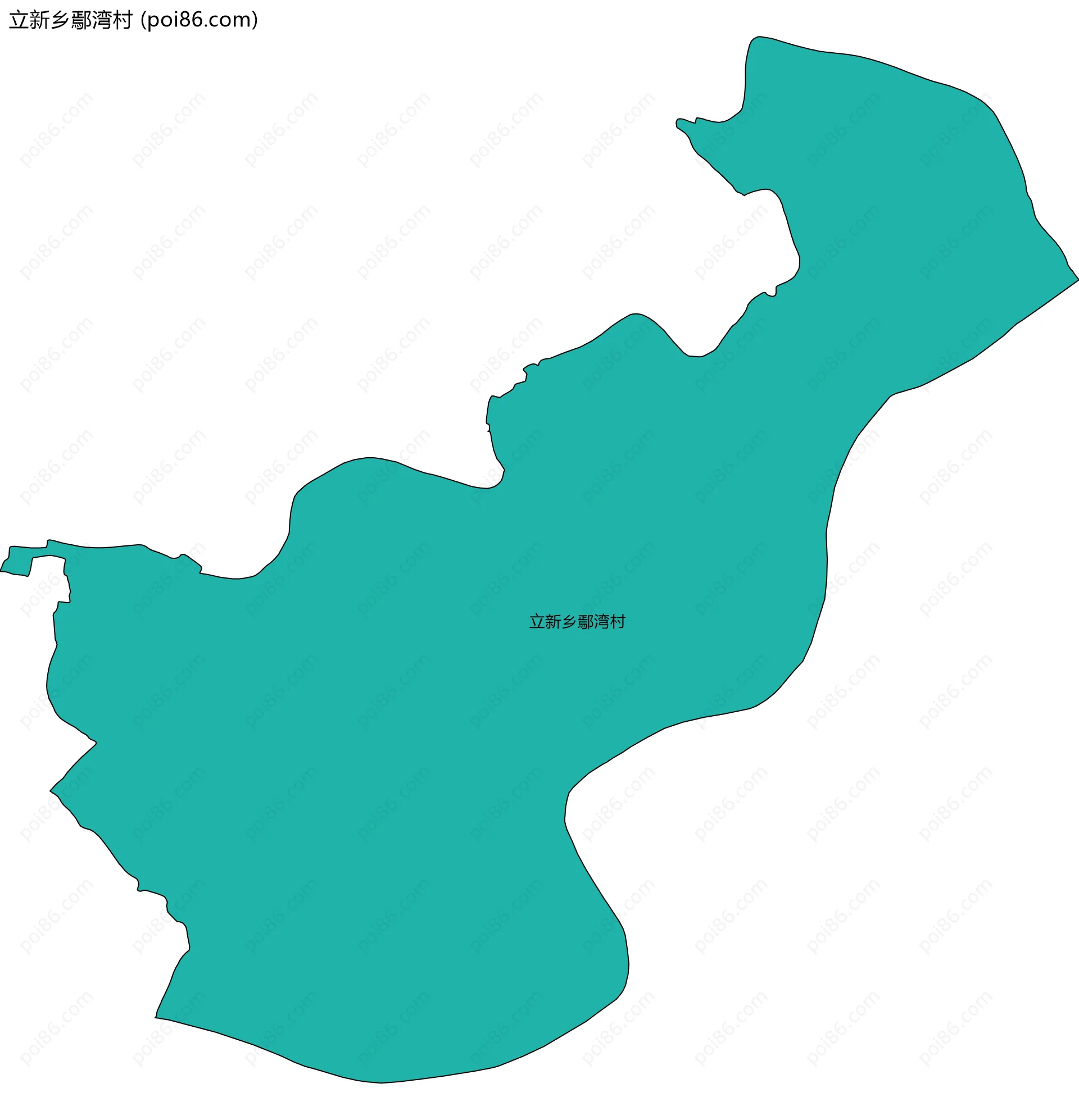 立新乡鄢湾村边界地图