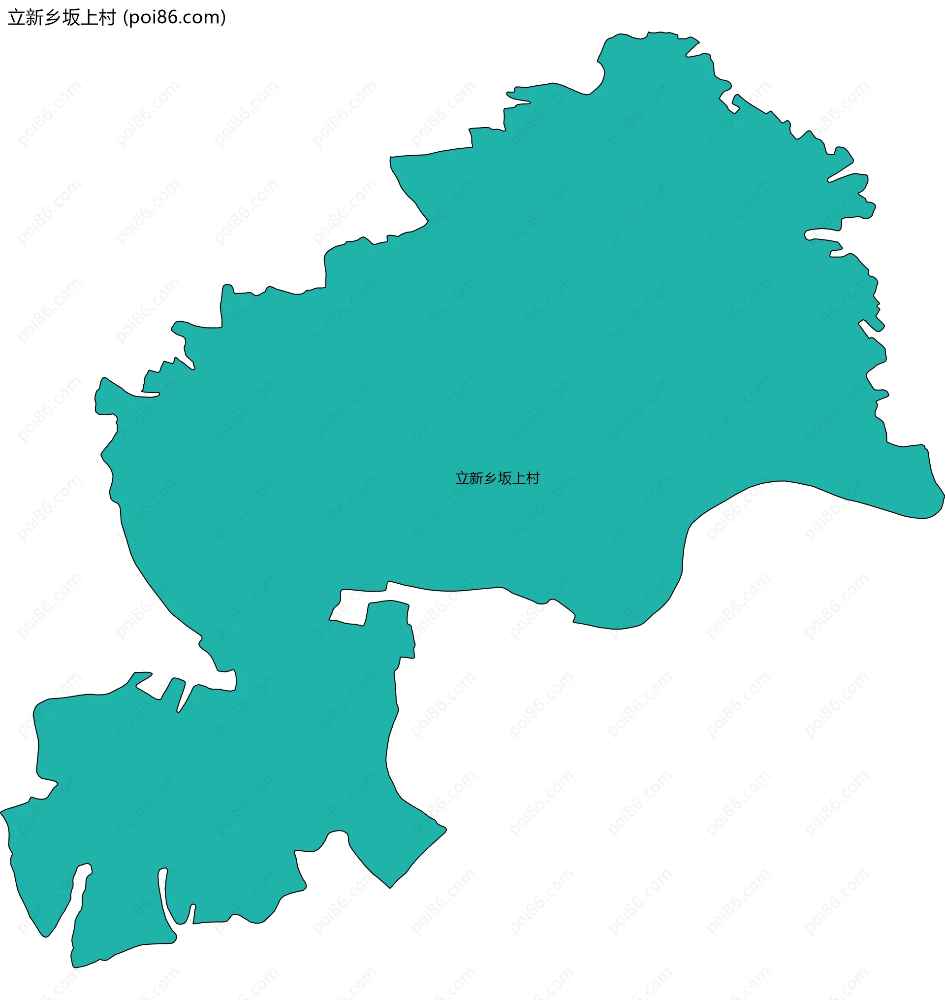 立新乡坂上村边界地图